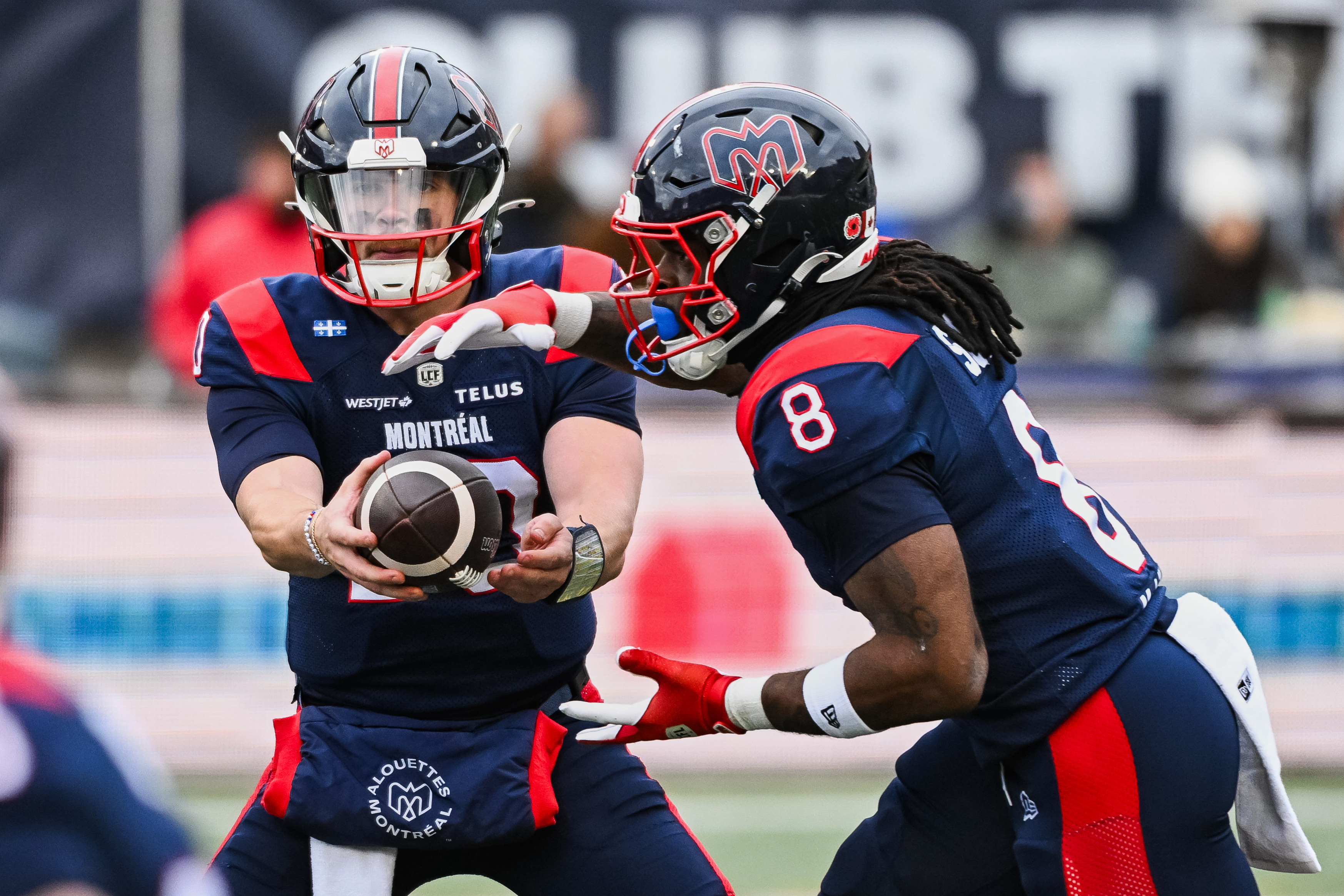 Montreal Alouettes quarterback Davis Alexander hands the ball to running back Stevie Scott III as we make our Alouettes vs. Tiger Cats prediction