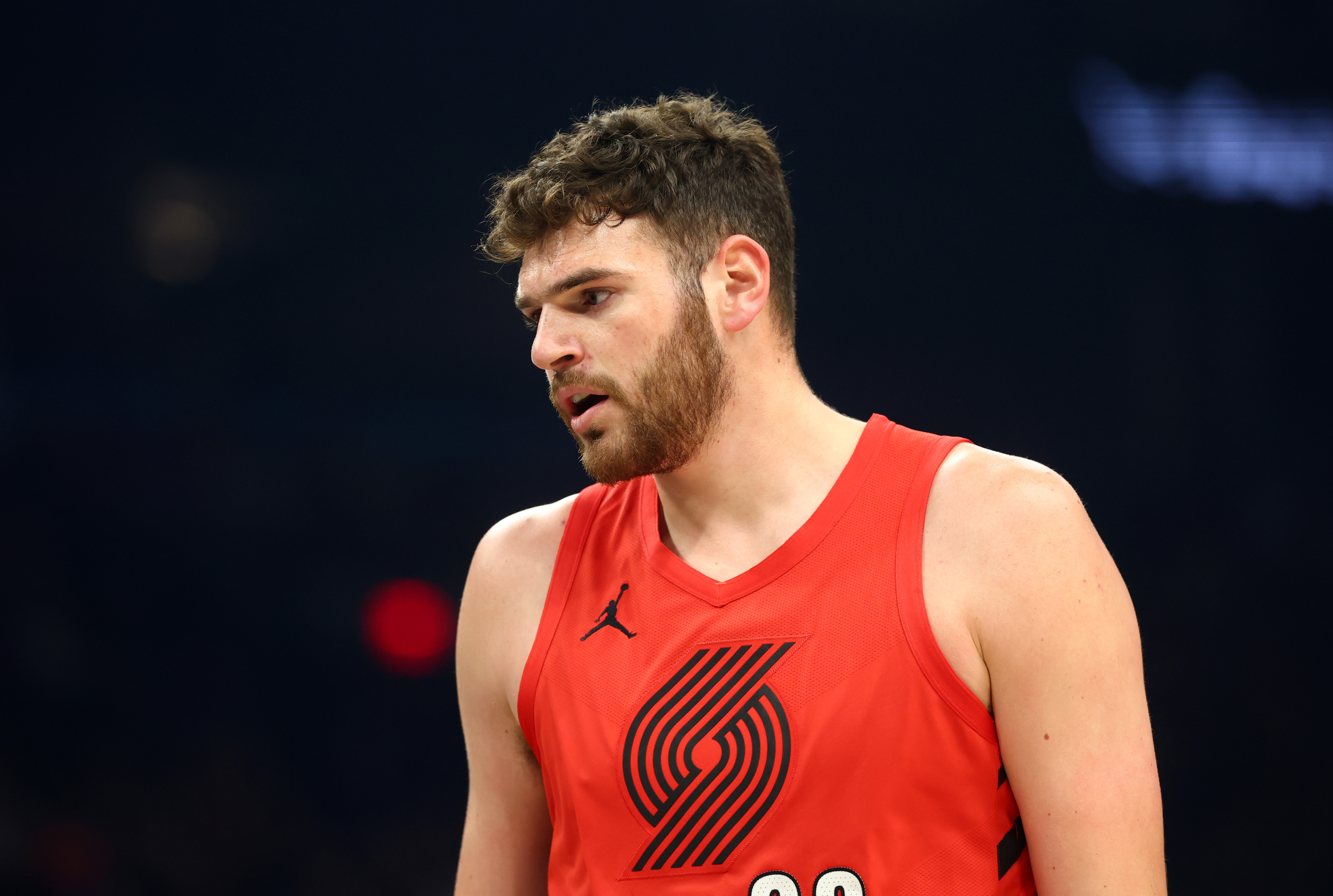 Portland Trail Blazers center Donovan Clingan looks on as we break down our Grizzlies vs. Trail Blazers prediction.
