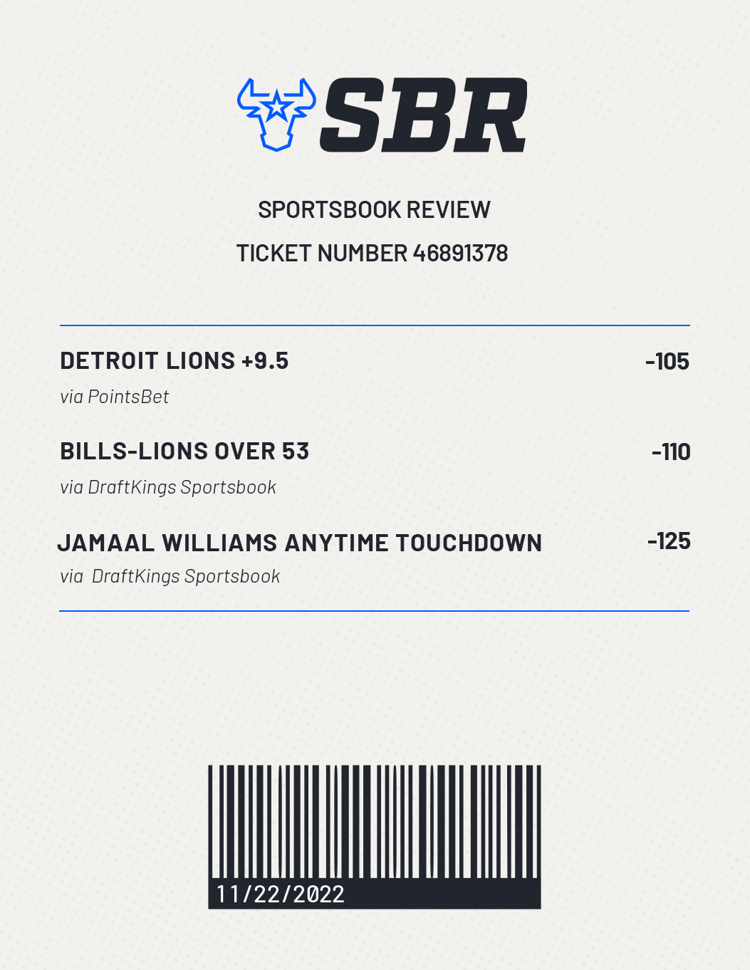 Sbr Betting Ticket   Three Picks