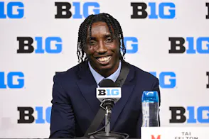 Maryland Terrapins wide receiver Tai Felton speaks to the media as we look at some FY2024 Maryland casino financials and sports betting financials for July 2024