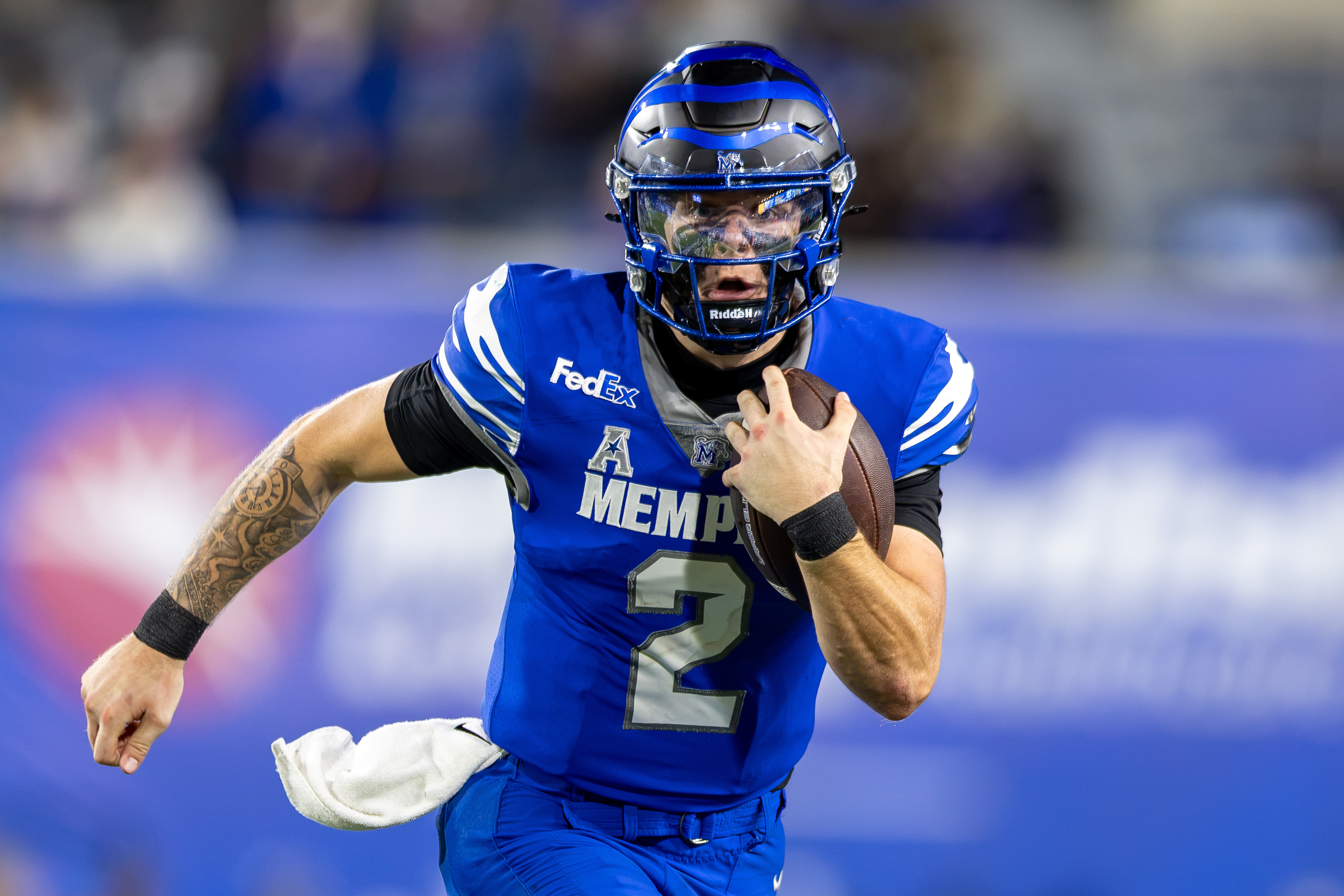 Memphis Tigers quarterback Marcus Stokes (2) runs with the ball against the UAB Blazers as we make our best East Carolina vs. Memphis prediction. 