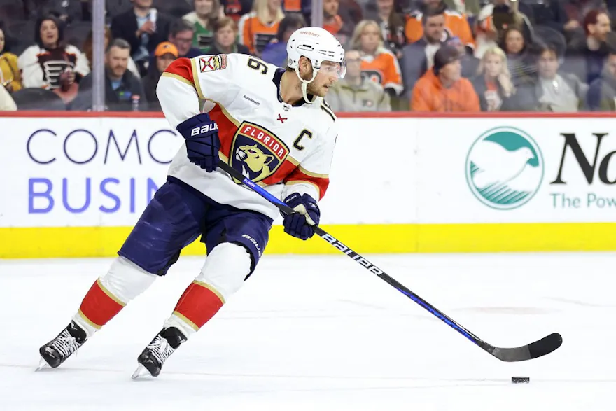 Aleksander Barkov #16 of the Florida Panthers in our Panthers vs. Maple Leafs picks.