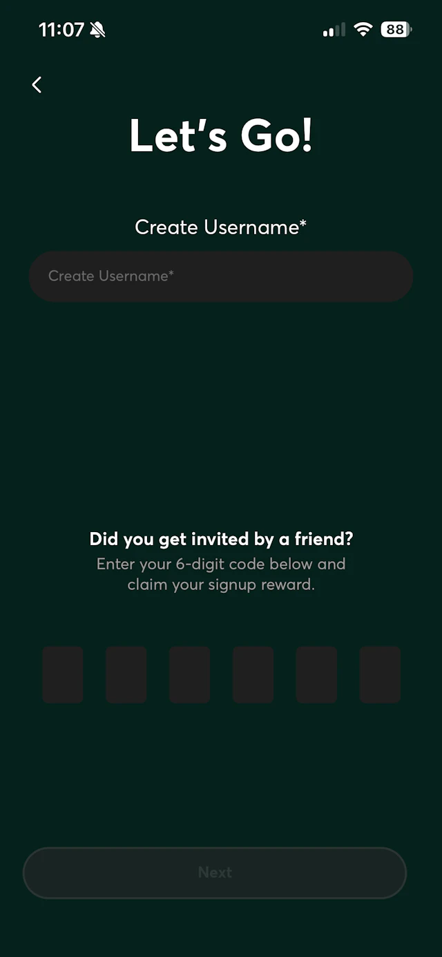 bet365 Fantasy username creation menu.