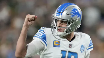 Jared Goff #16 of the Detroit Lions features in our Super Bowl odds