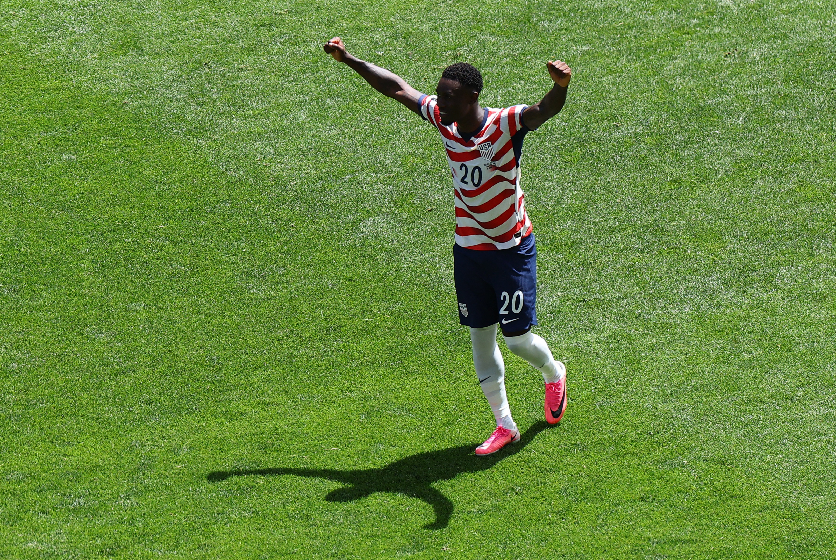  Folarin Balogun of the U.S. celebrates as we make our best Turkey vs. USA predictions. 