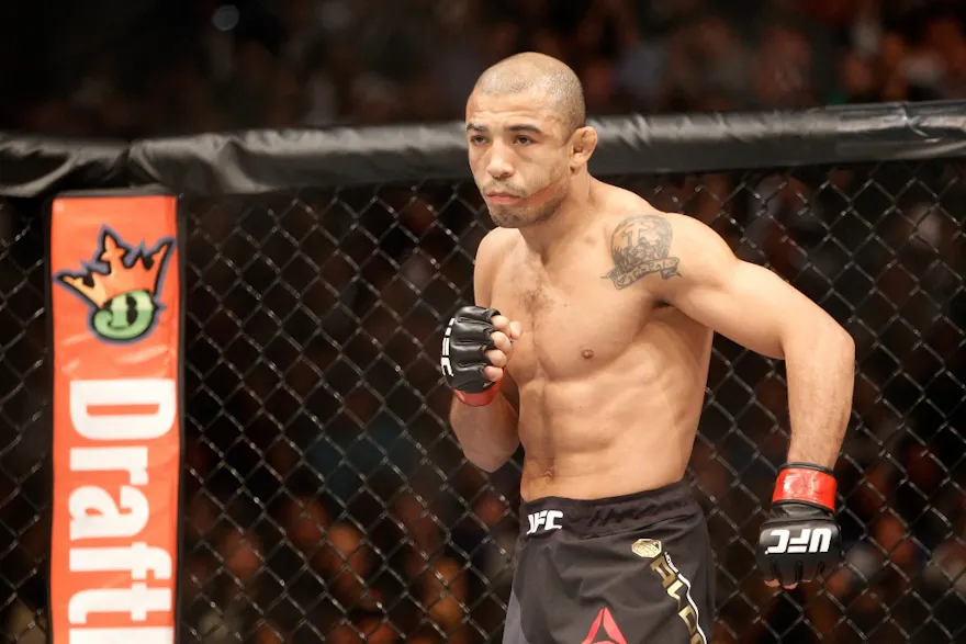 Jose Aldo looks to continue his strong run with a win at UFC 278. Photo by Steve Marcus/Getty Images via AFP.