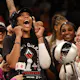 A'ja Wilson of the Las Vegas Aces celebrates after defeating the New York Liberty during Game 4 of the 2023 WNBA Finals. The Aces are the favorite by the 2024 WNBA Championship Odds. 