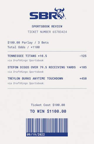 Free Same Game Parlay Picks Using Parlay IQ: Bills vs. Titans