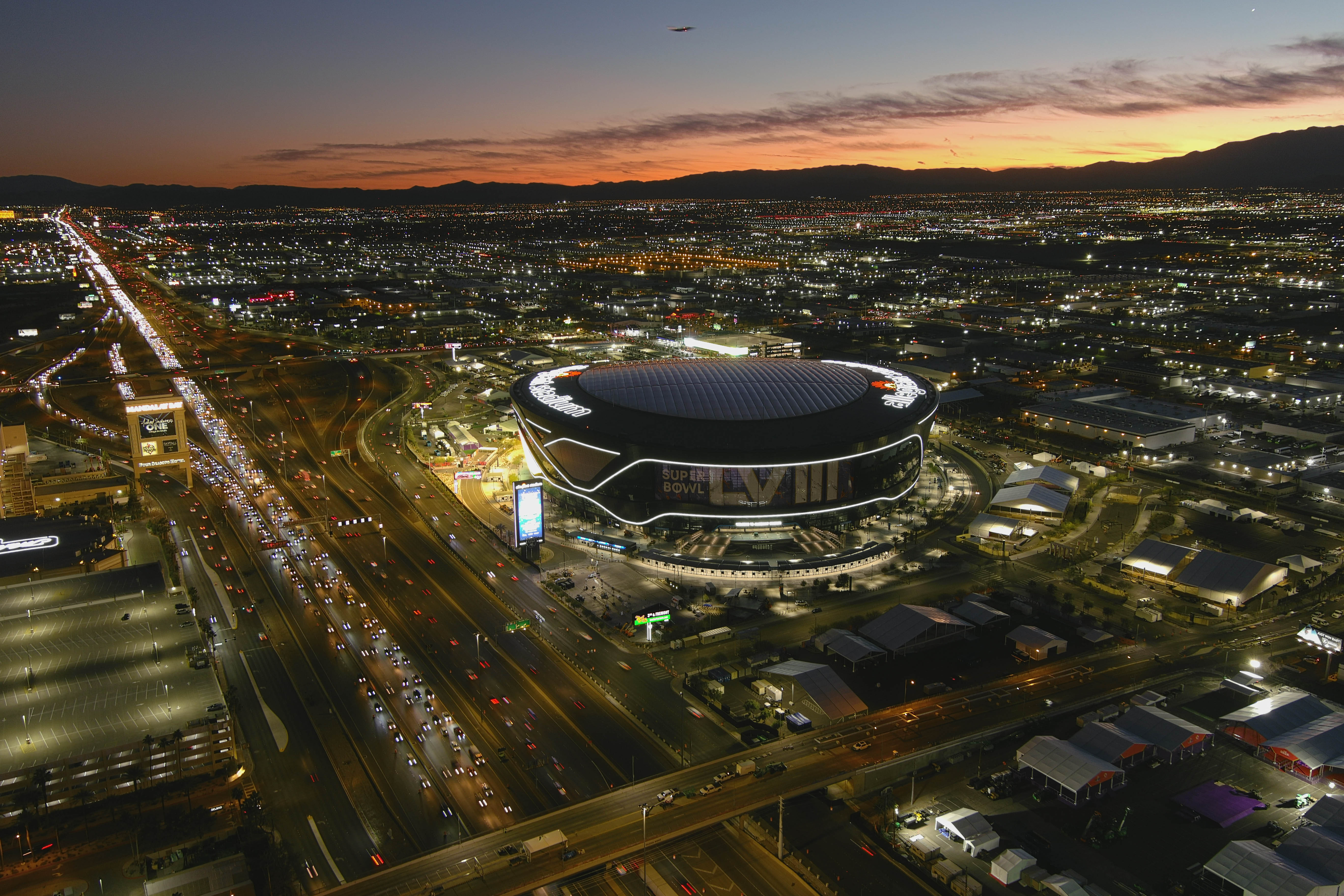 A general overall view of Allegiant Stadium as we look at the NFL's plans for the 2029 Super Bowl.
