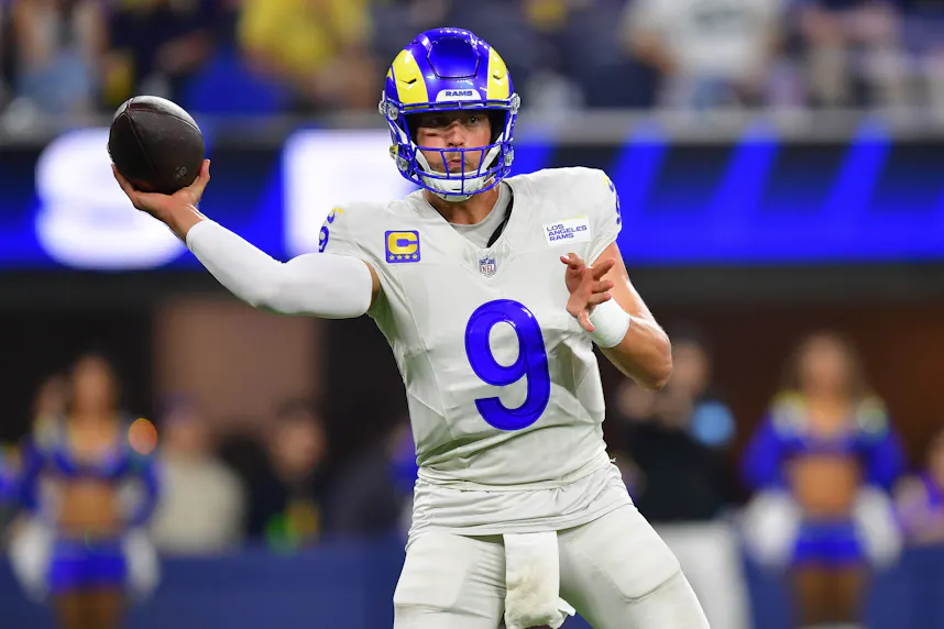 Los Angeles Rams quarterback Matthew Stafford throws against the Minnesota Vikings as we offer our Week 9 NFL best bets.