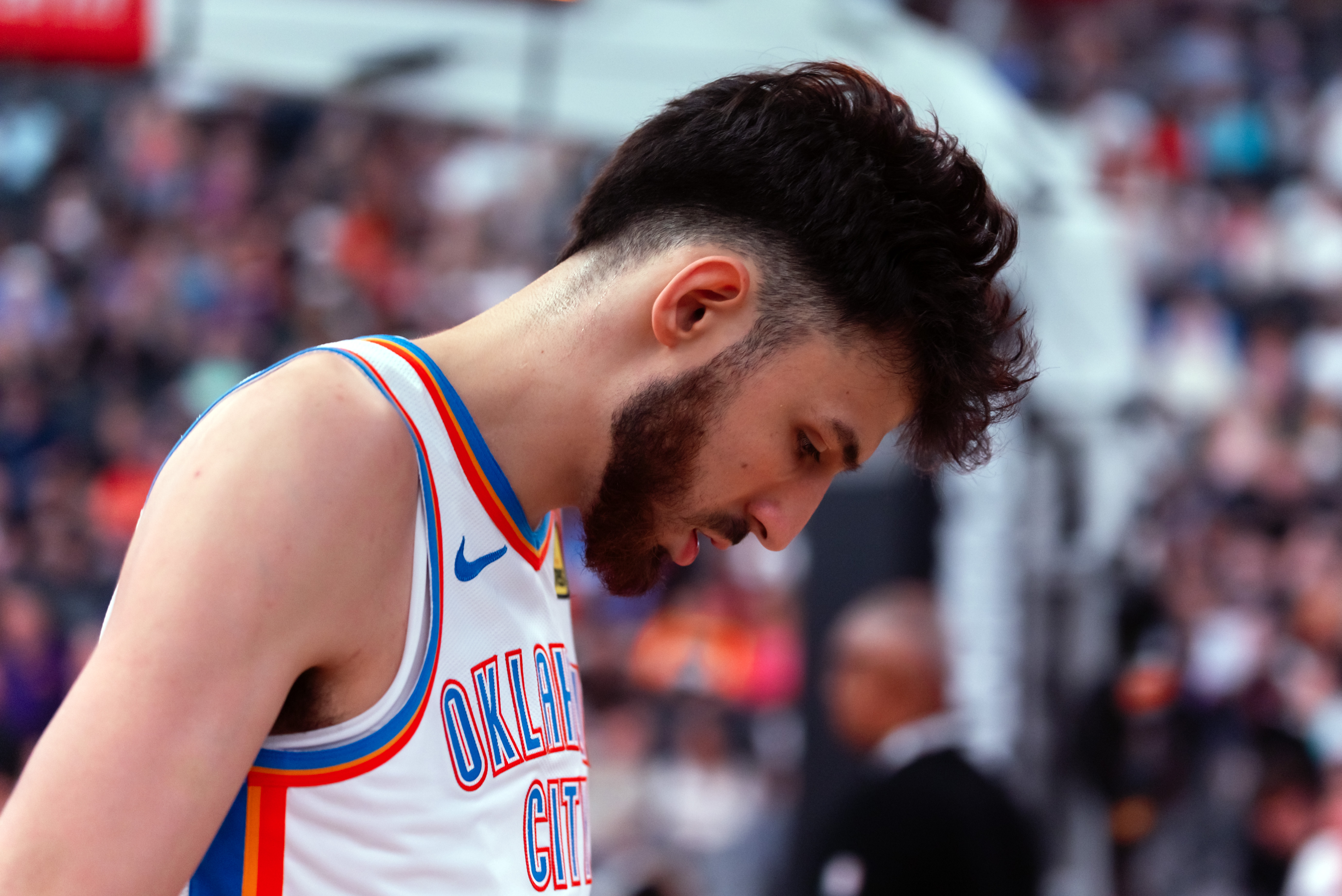 Thunder forward Chet Holmgren reacts as we analyze the 2026-27 NBA Defensive Player of the Year odds.