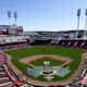 A general view of Great American Ball Park prior to a game between the Cincinnati Reds and St. Louis Cardinals in Cincinnati, Ohio. Photo by Emilee Chinn/Getty Images via AFP.