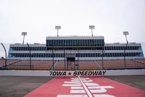 The start/finish line at the Iowa Speedway as we offer our best Iowa Corn 350 expert picks and race preview for Sunday's race at Iowa Speedway.