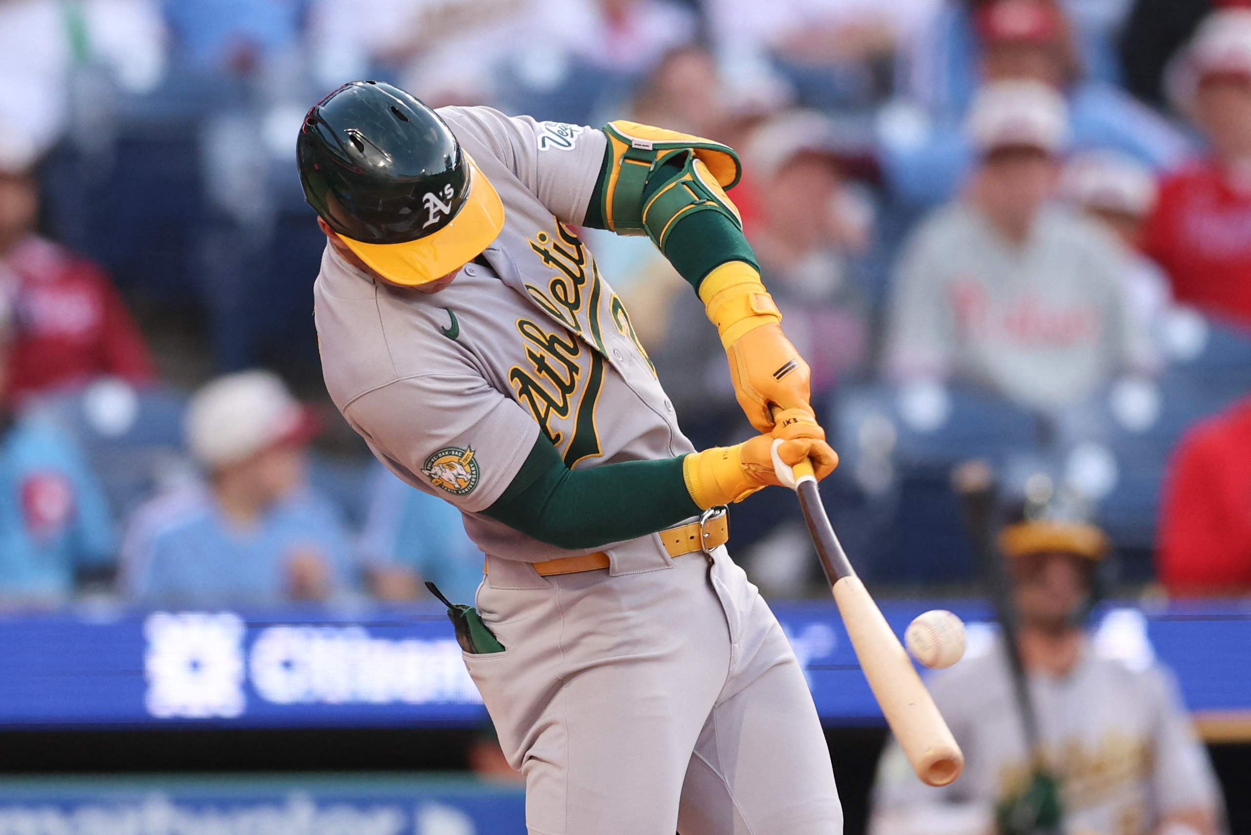 Athletics right fielder Brent Rooker - who's featured in my home run predictions - hits a two-run home run. 