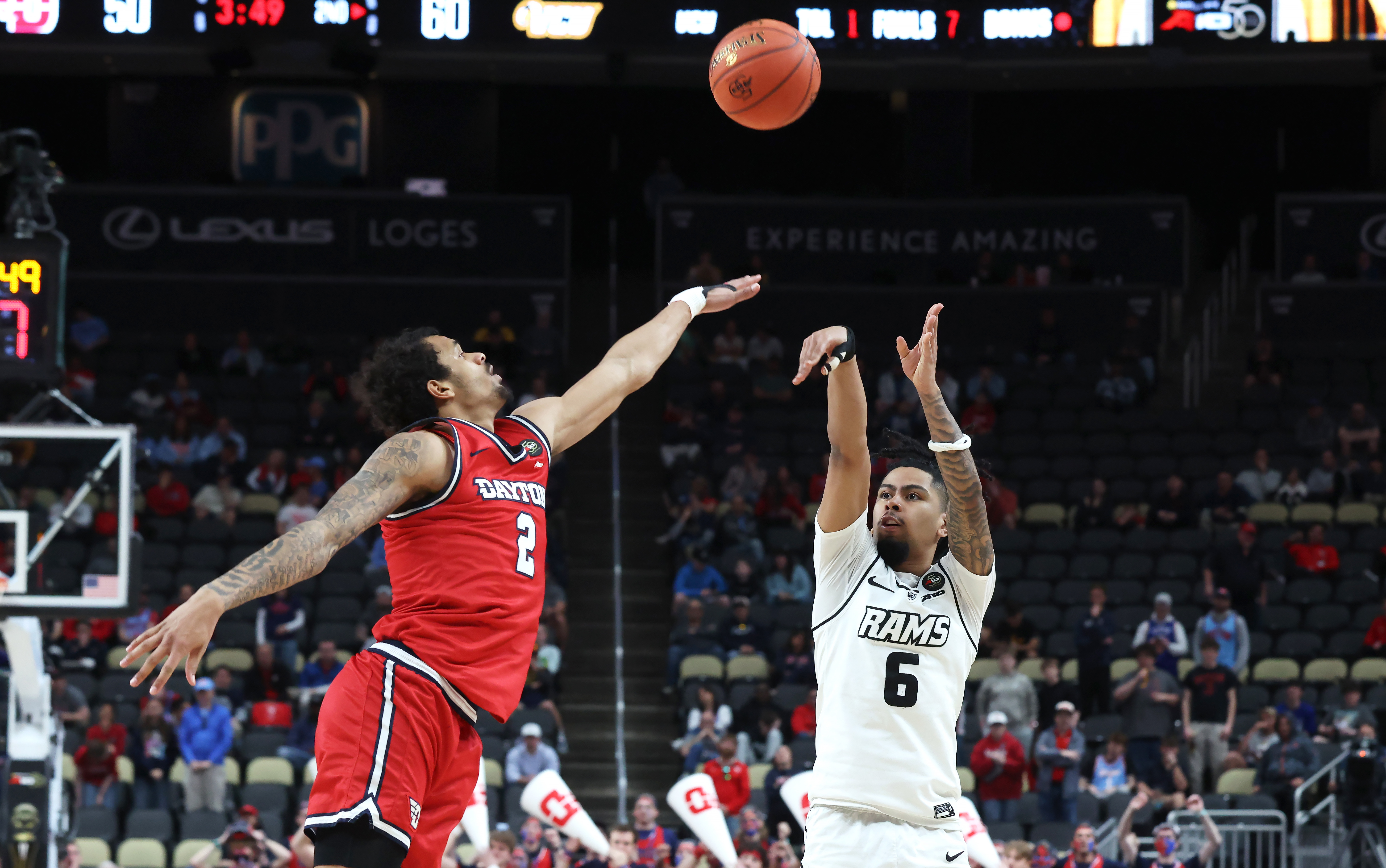 Terrence Hill Jr. - who's featured in my VCU vs. North Carolina prediction - shoots. 
