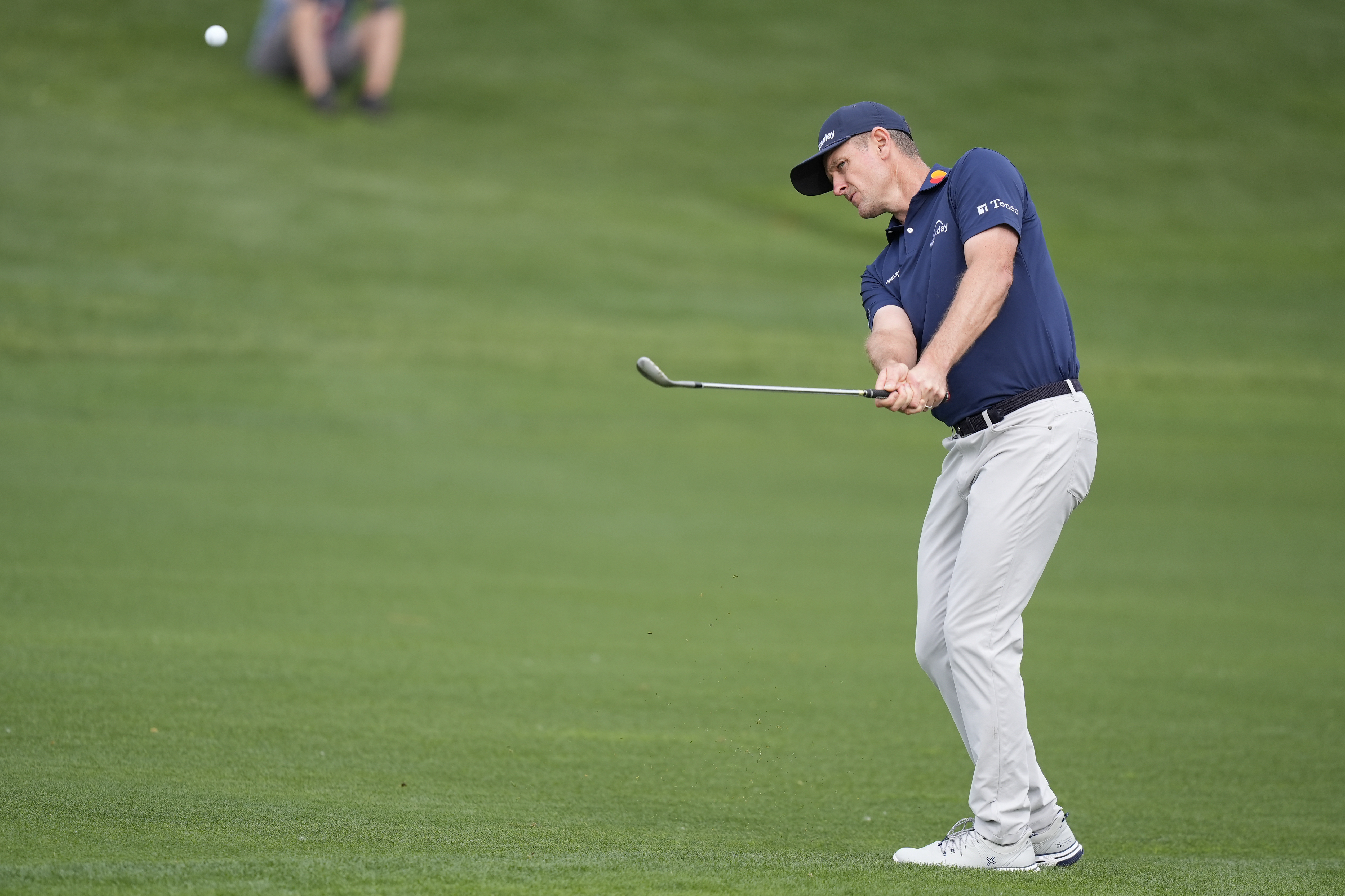 Justin Rose pitches up to 18 green as he is featured in our PGA Championship long shots & sleeper picks.