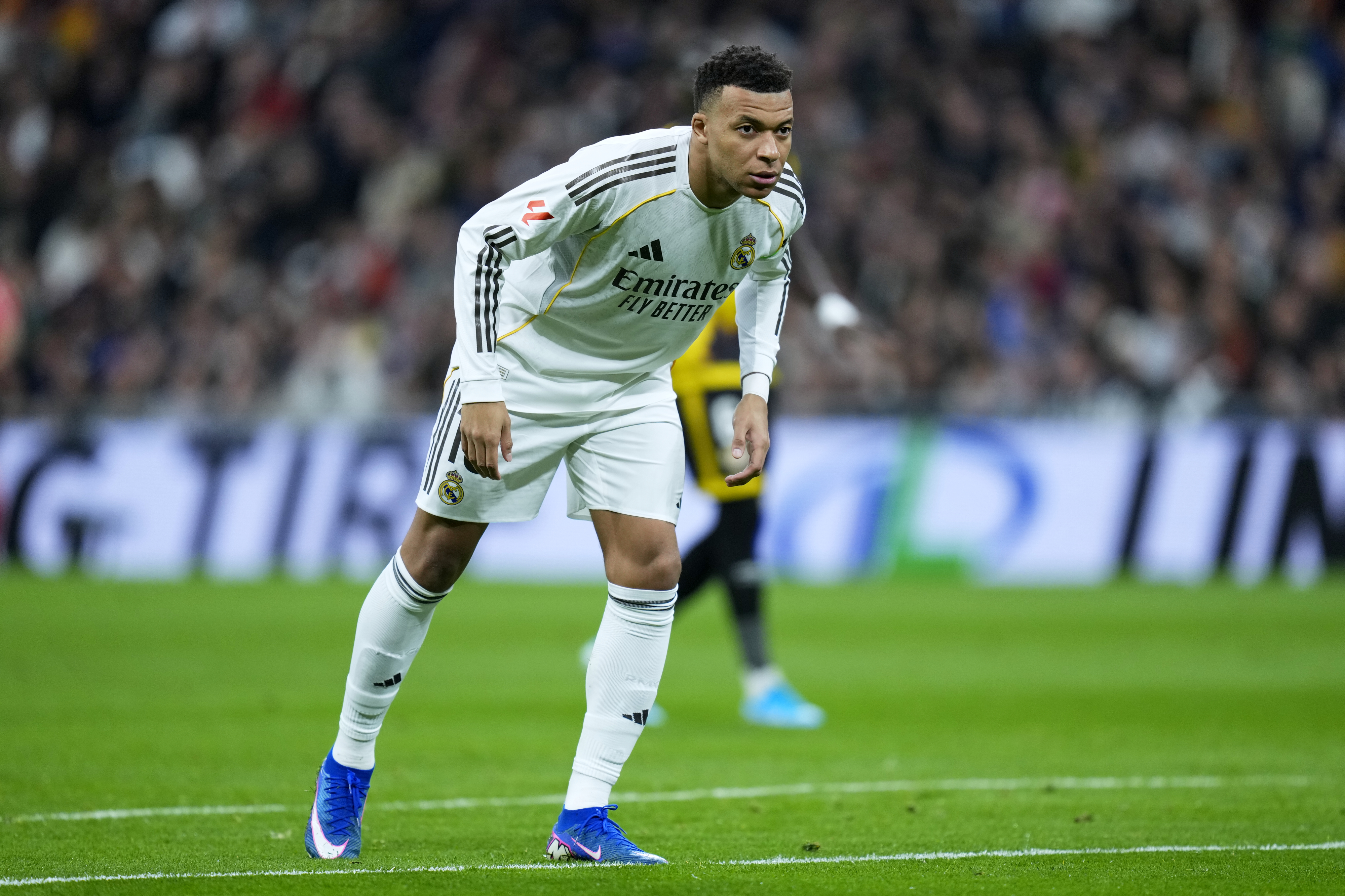 Real Madrid's Kylian Mbappe in action as we provide our Champions League predictions and odds. 