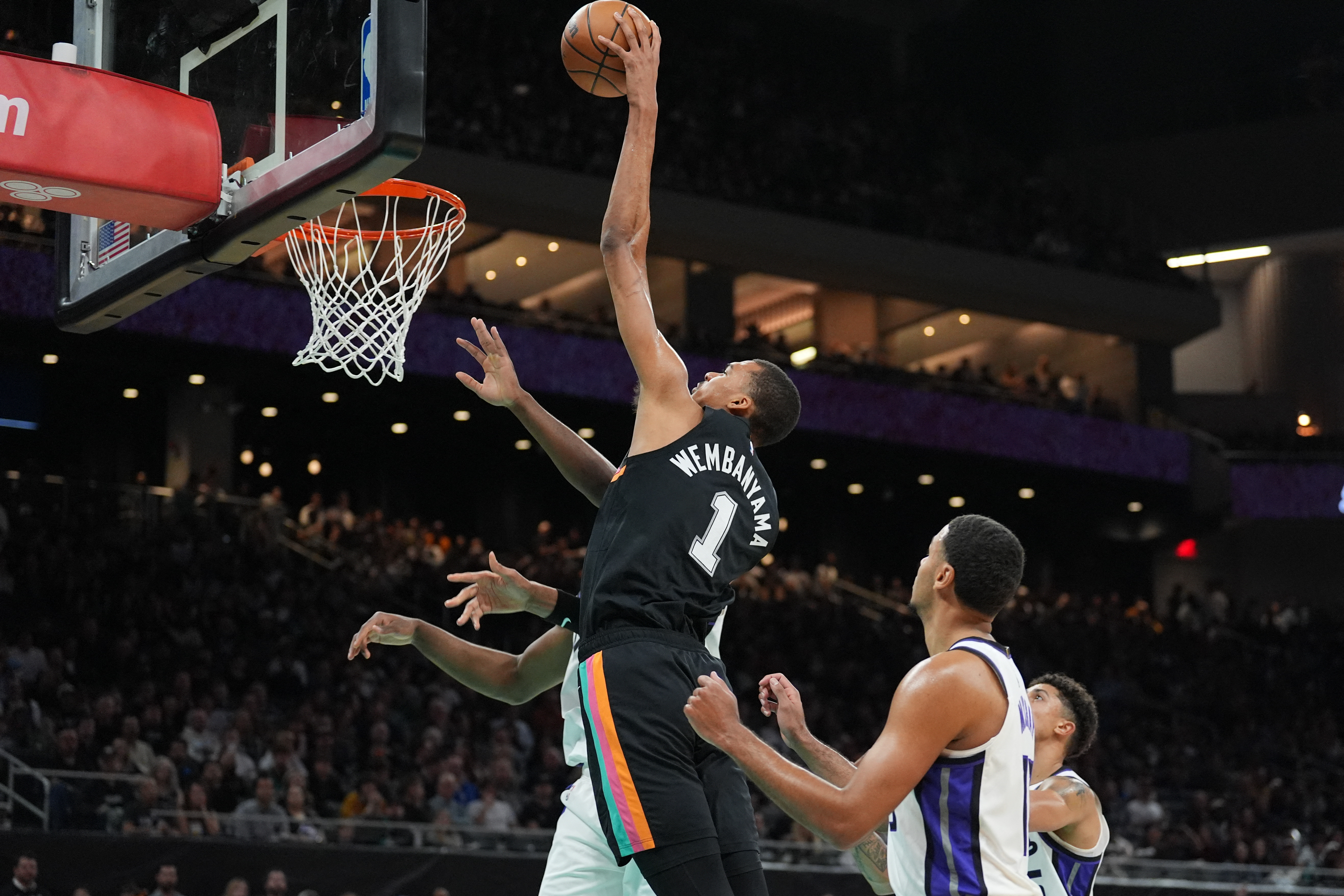 San Antonio Spurs forward Victor Wembanyama - who's featured in my NBA player props - goes up for a shot. 