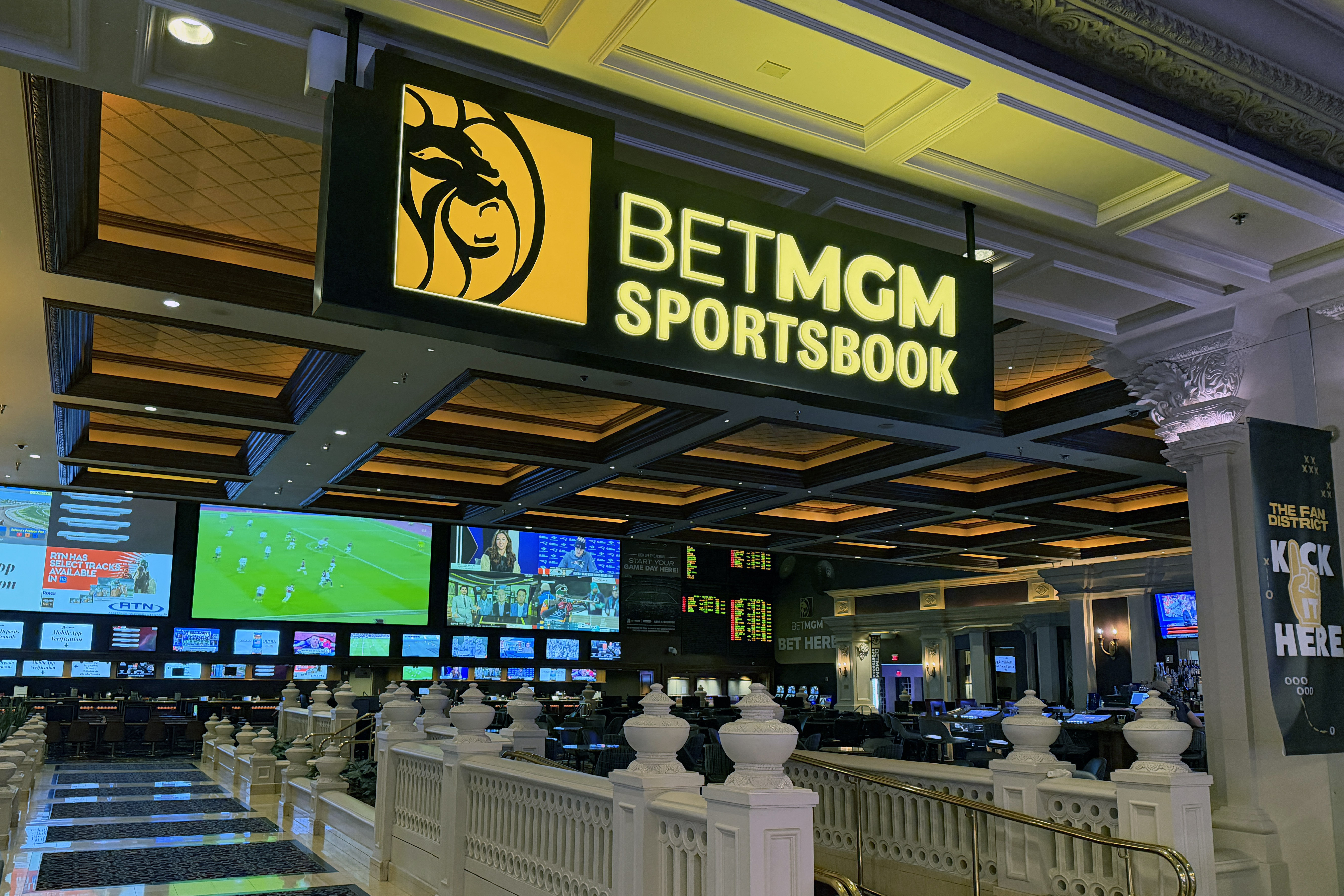 Gambling odds are displayed at the BetMGM Sportsbook as we look at updates for the AGA. 