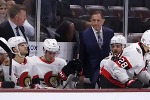 Interim head coach Jacques Martin of the Ottawa Senators watches from the bench as we look at the Senators' next head coach odds
