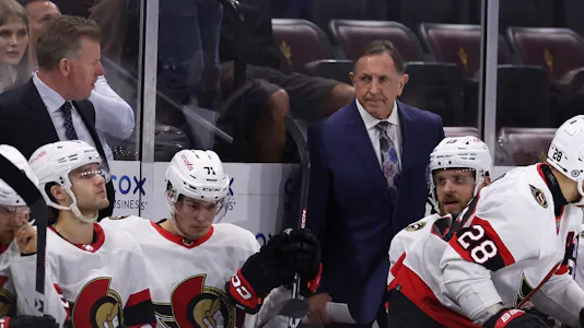 Interim head coach Jacques Martin of the Ottawa Senators watches from the bench as we look at the Senators' next head coach odds