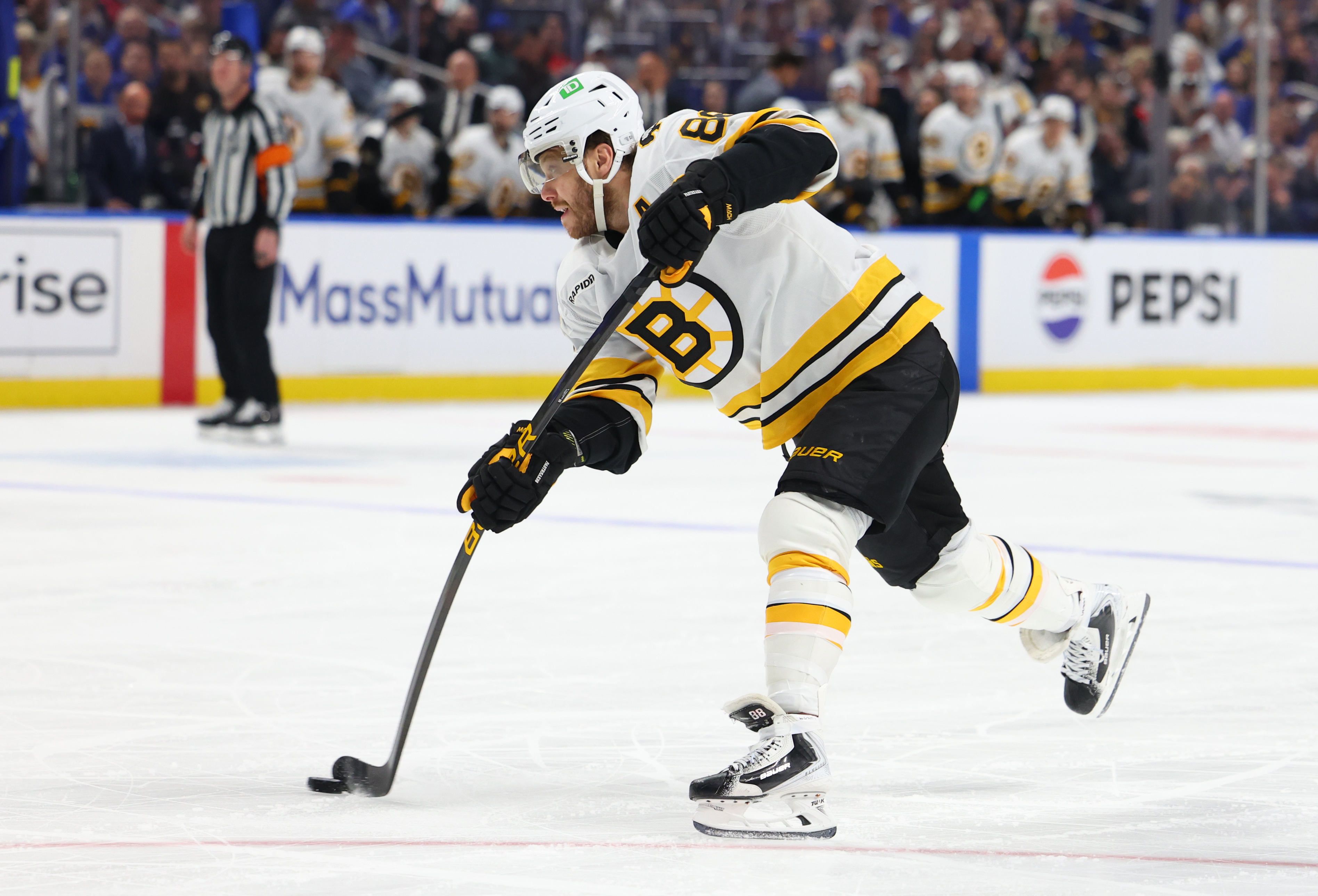 David Pastrnak in action as we provide our NHL player props today.