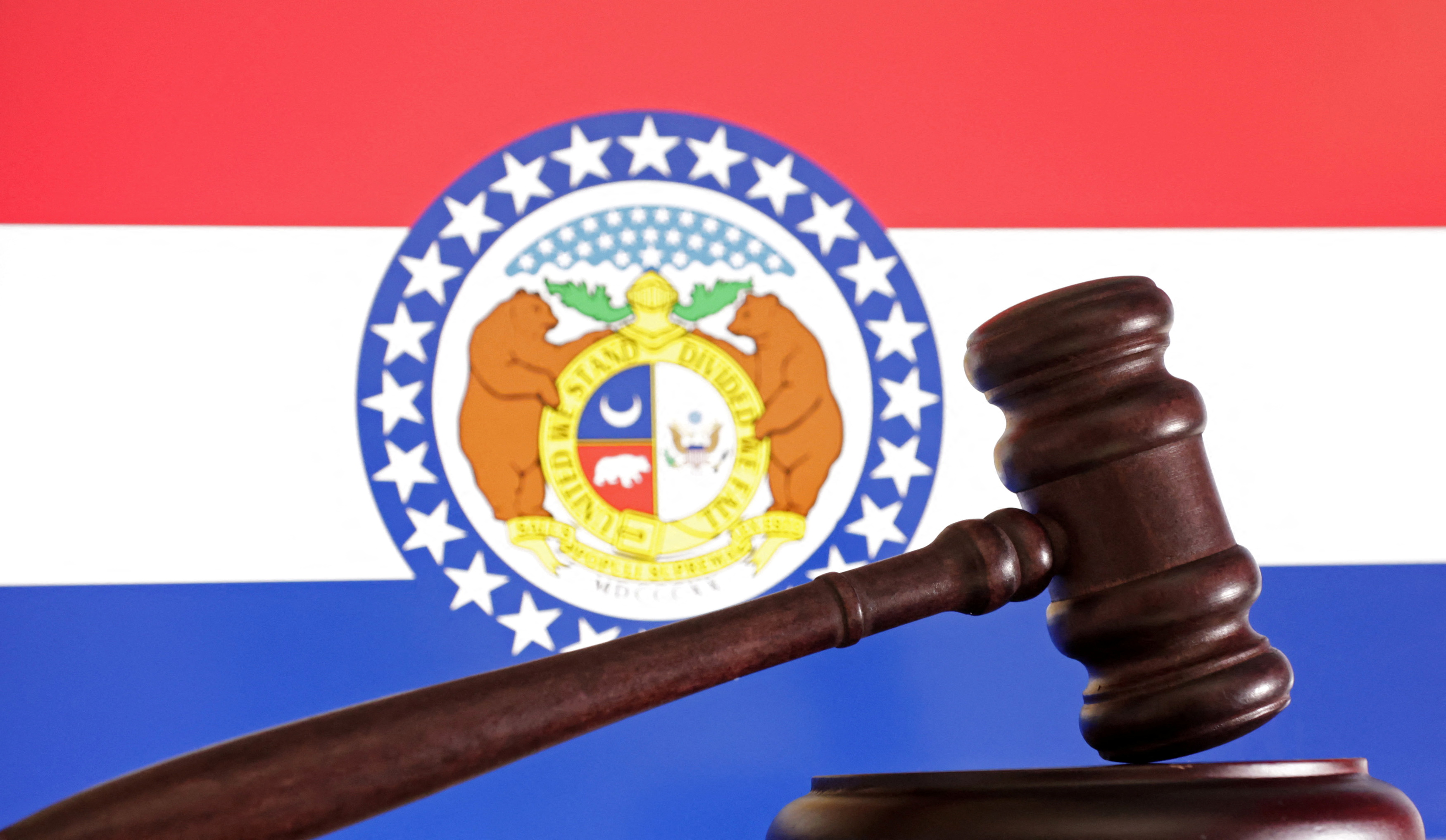 The flag of the U.S. state of Missouri is seen in this illustration as we look at the state's actions against prediction markets.