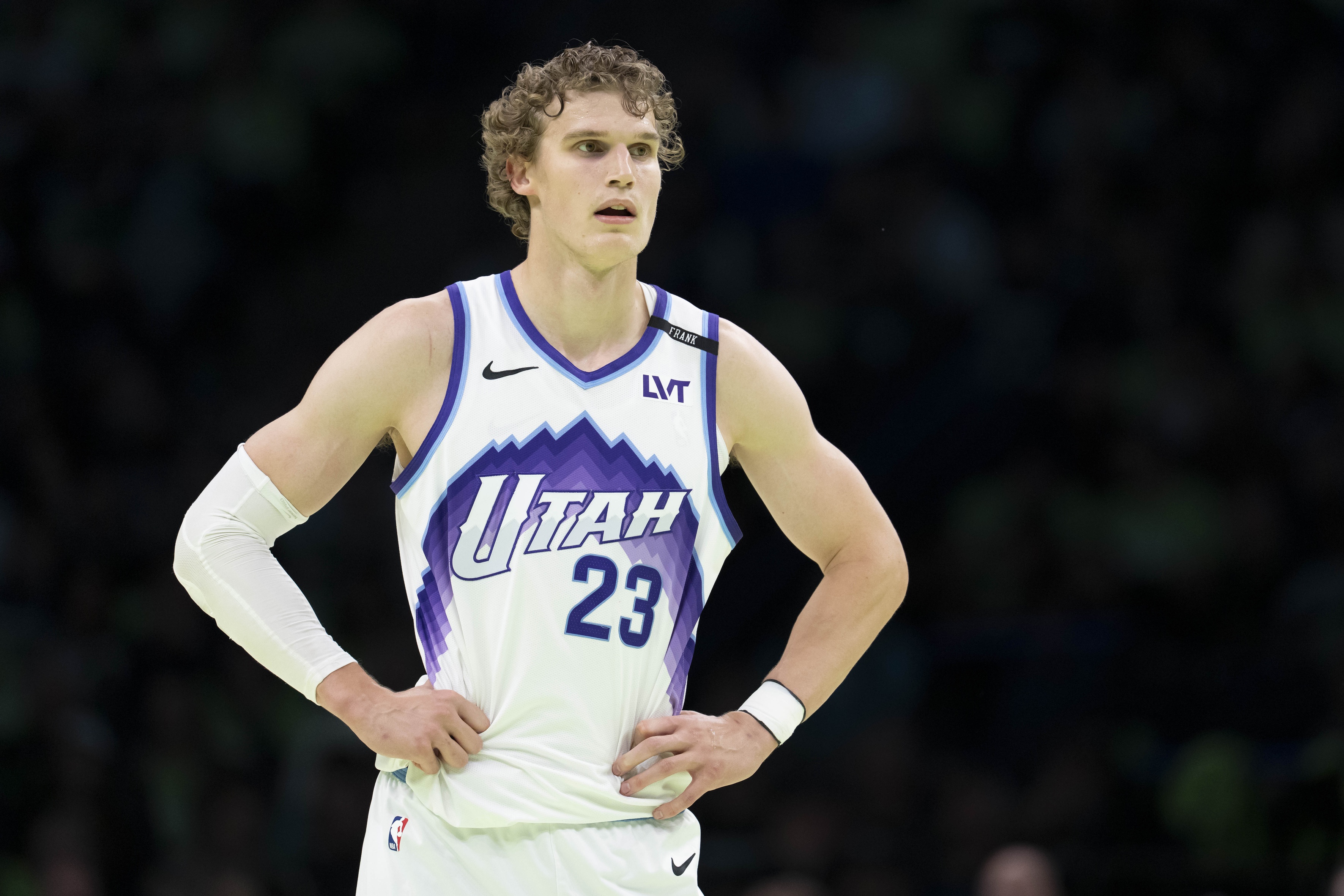 Utah Jazz forward Lauri Markkanen looks on against the Minnesota Timberwolves as we dive into our NBA player props today.