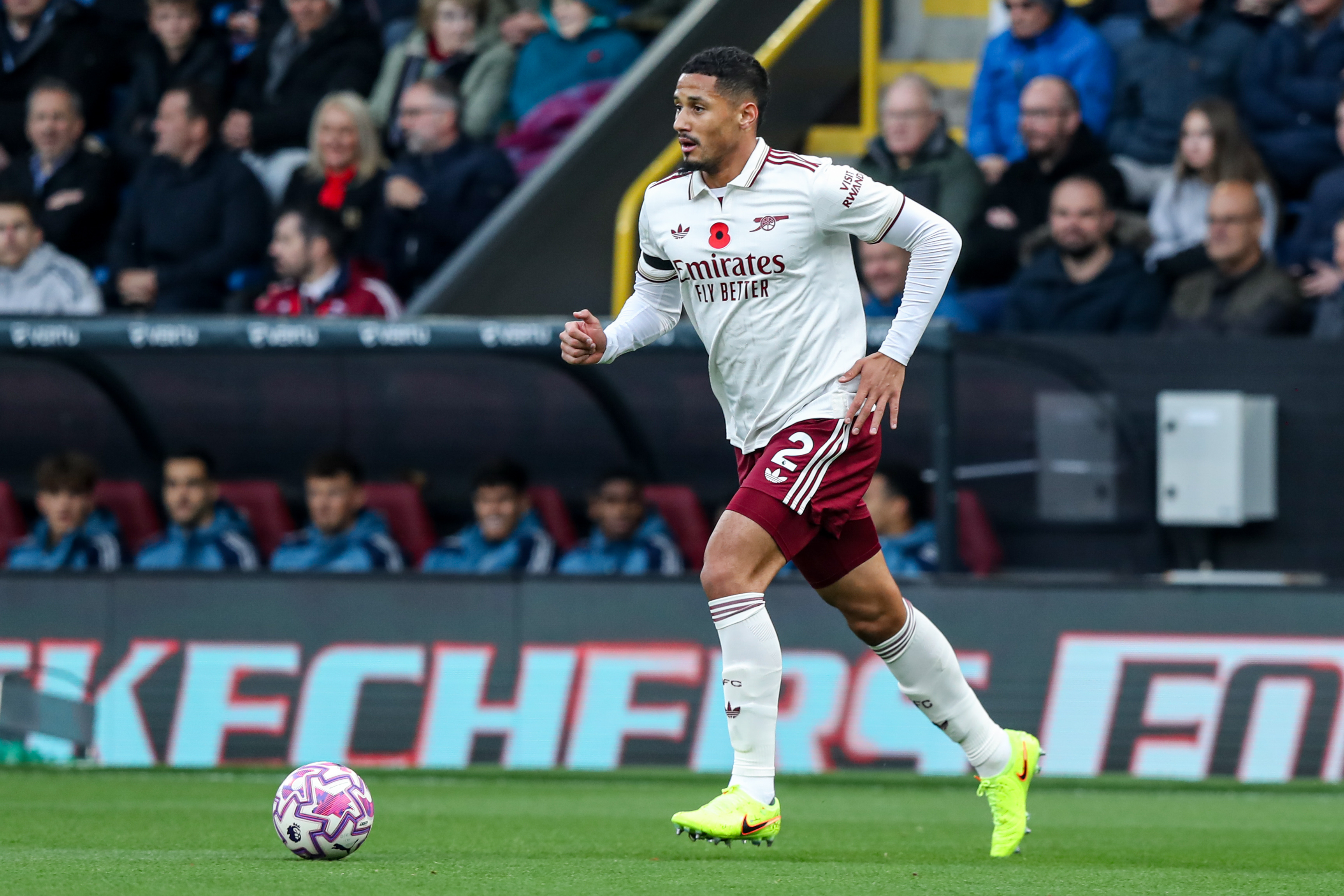 William Saliba of Arsenal as we make our best Sunderland vs. Arsenal prediction