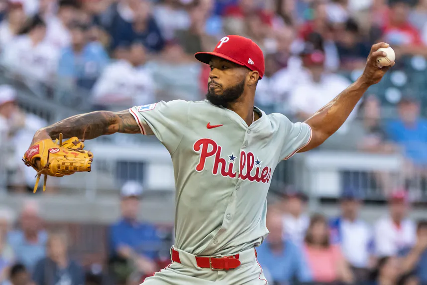 Philadelphia Phillies pitcher Cristopher Sánchez pitches the ball as we look at Pennsylvania's July 2024 sports betting financials.
