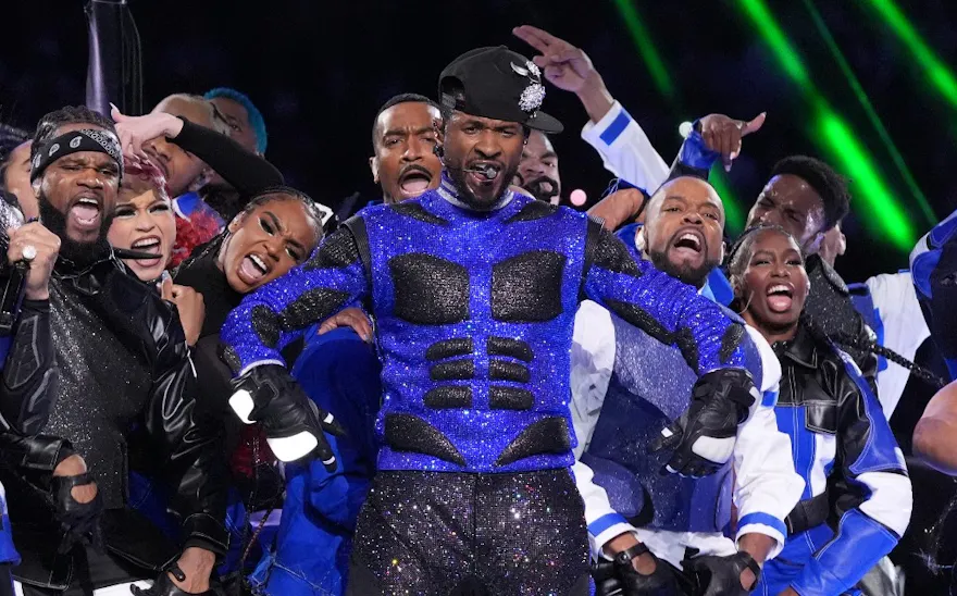 Usher performs during the Apple Music halftime show of Super Bowl LVIII between the Kansas City Chiefs and the San Francisco 49ers, and we offer a look at the odds for the 2025 halftime show.