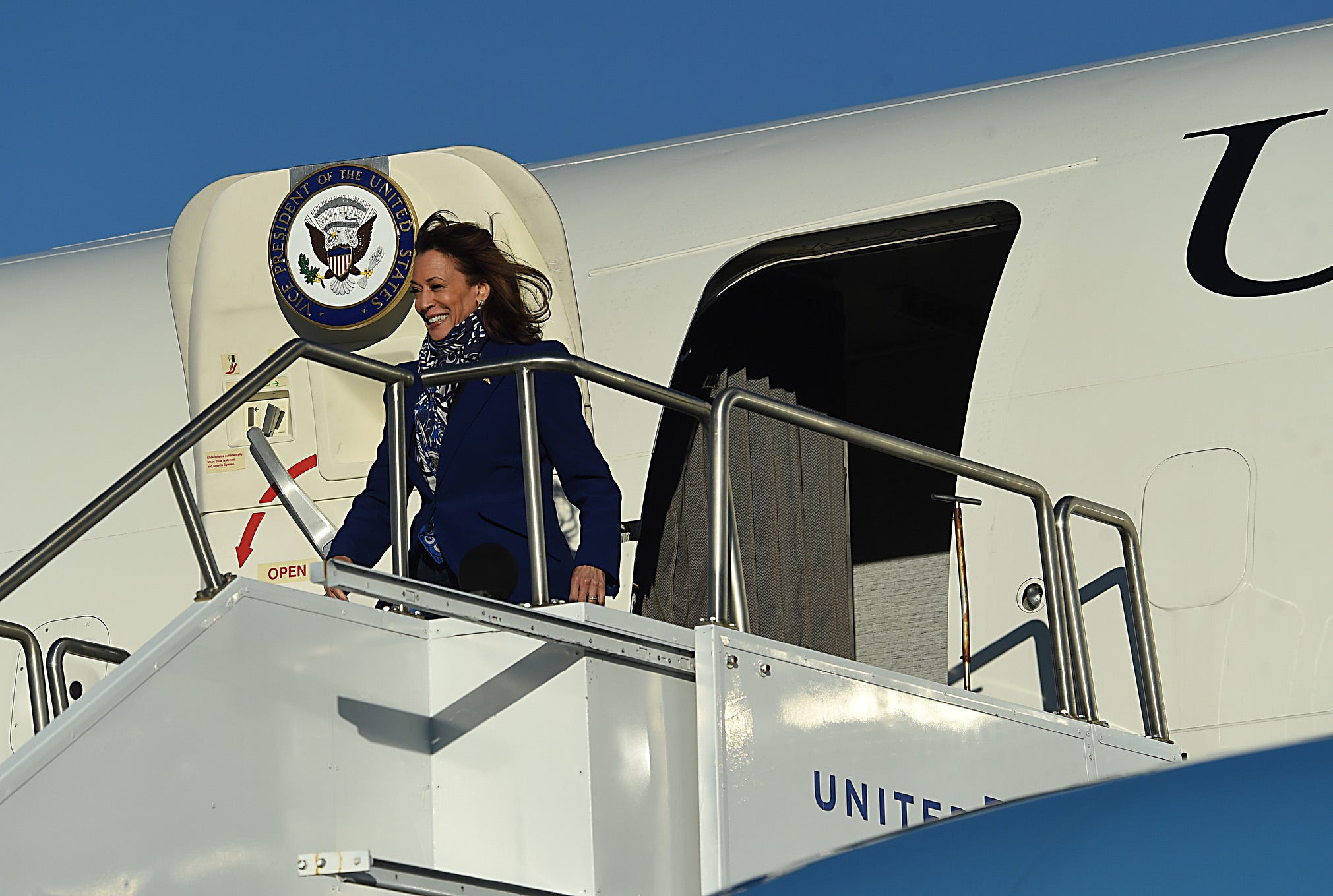Vice President Kamala Harris arrives at the Nevada Air National Guard base in Reno as we look at the detail of Trumps and Harris' final rallies in Nevada.