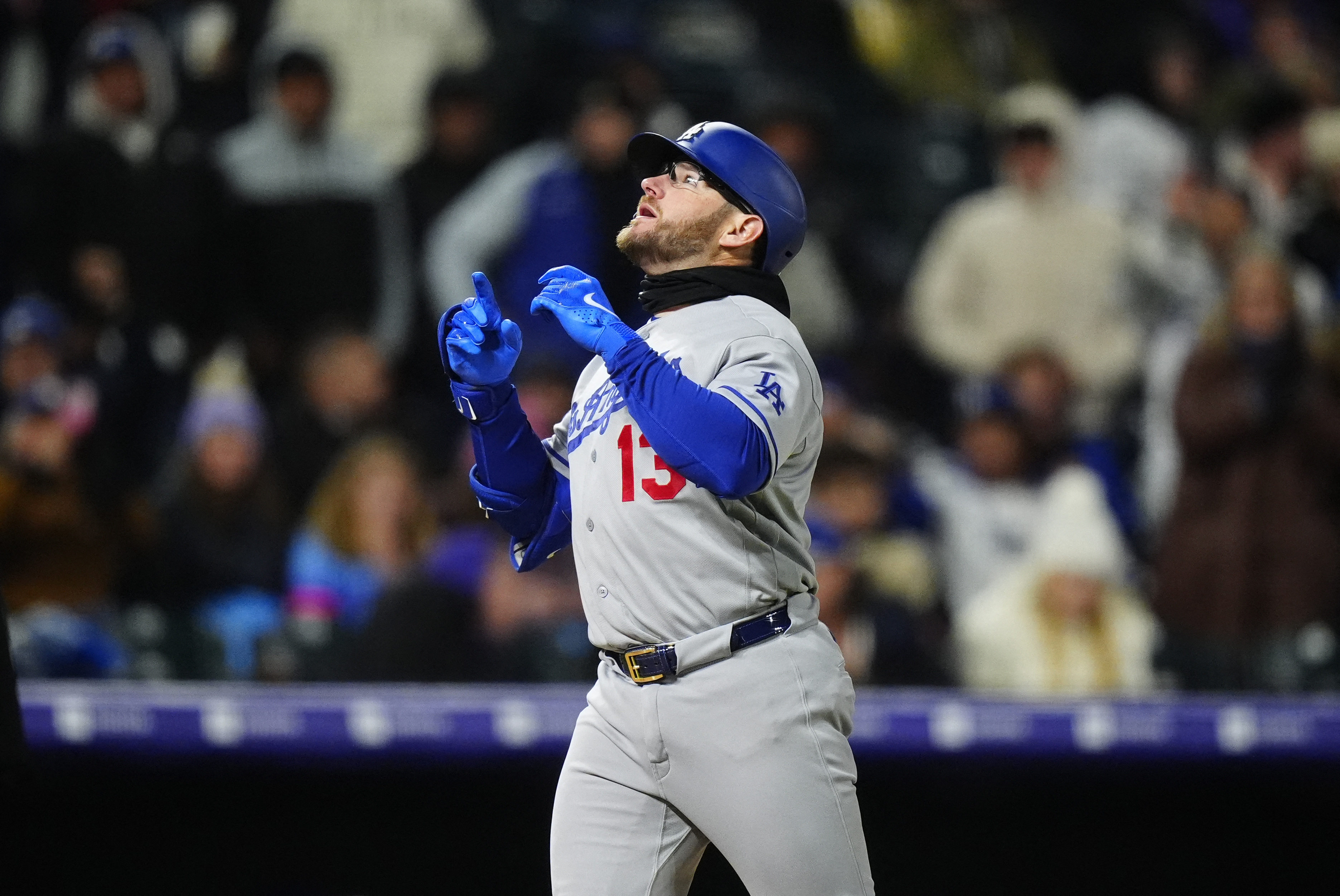 Los Angeles Dodgers third baseman Max Muncy (13) celebrates as we break down the 2026 World Series odds.