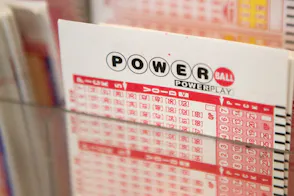A Powerball ticket is pictured as the jackpot continues to rise as we look at Jackpot.com launching in Arizona