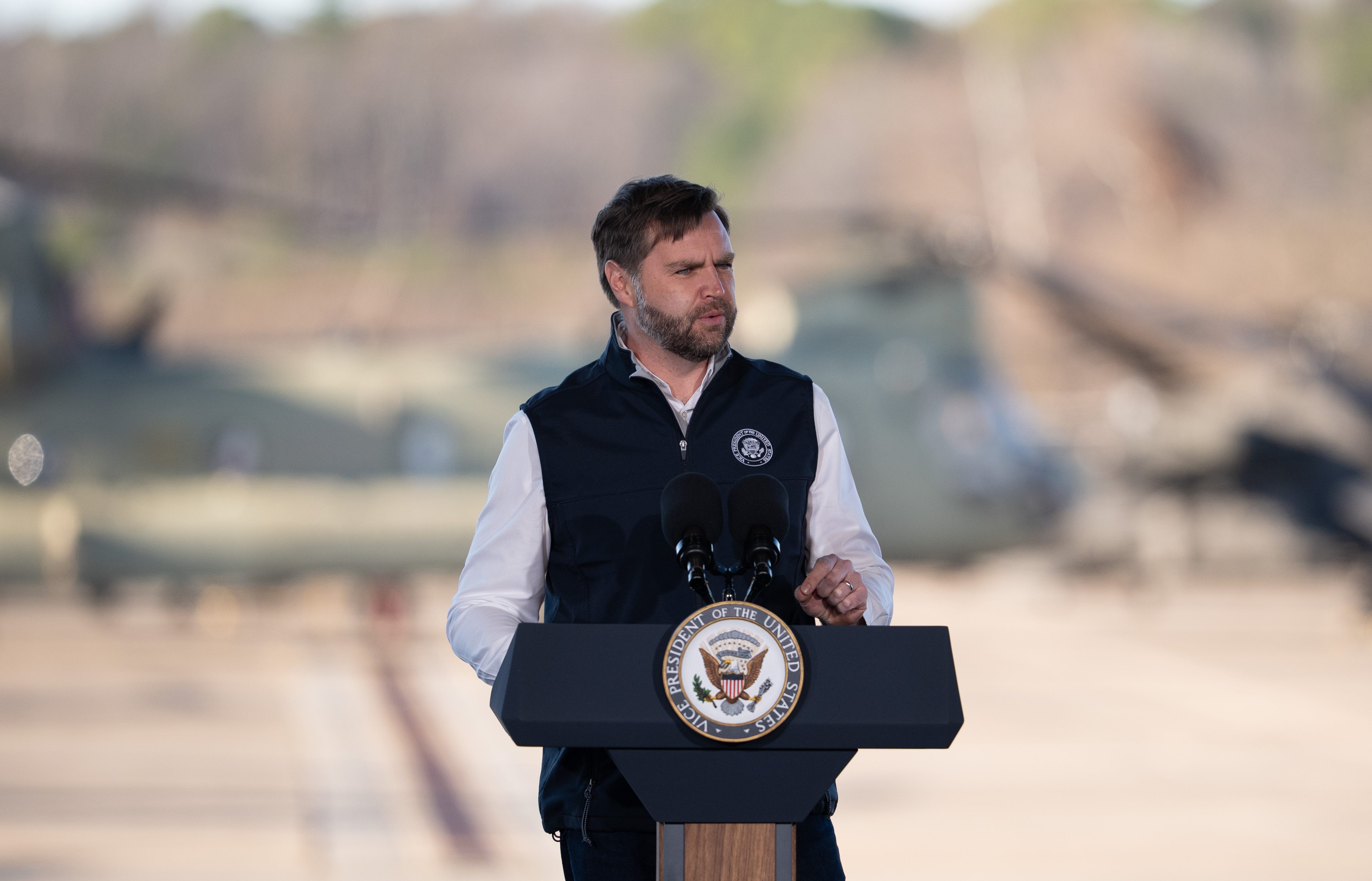 Vice President JD Vance speaks at Fort. Campbell Military Base, as we look at prediction markets surrounding President Trump's endorsement of him for the 2028 Presidential Election