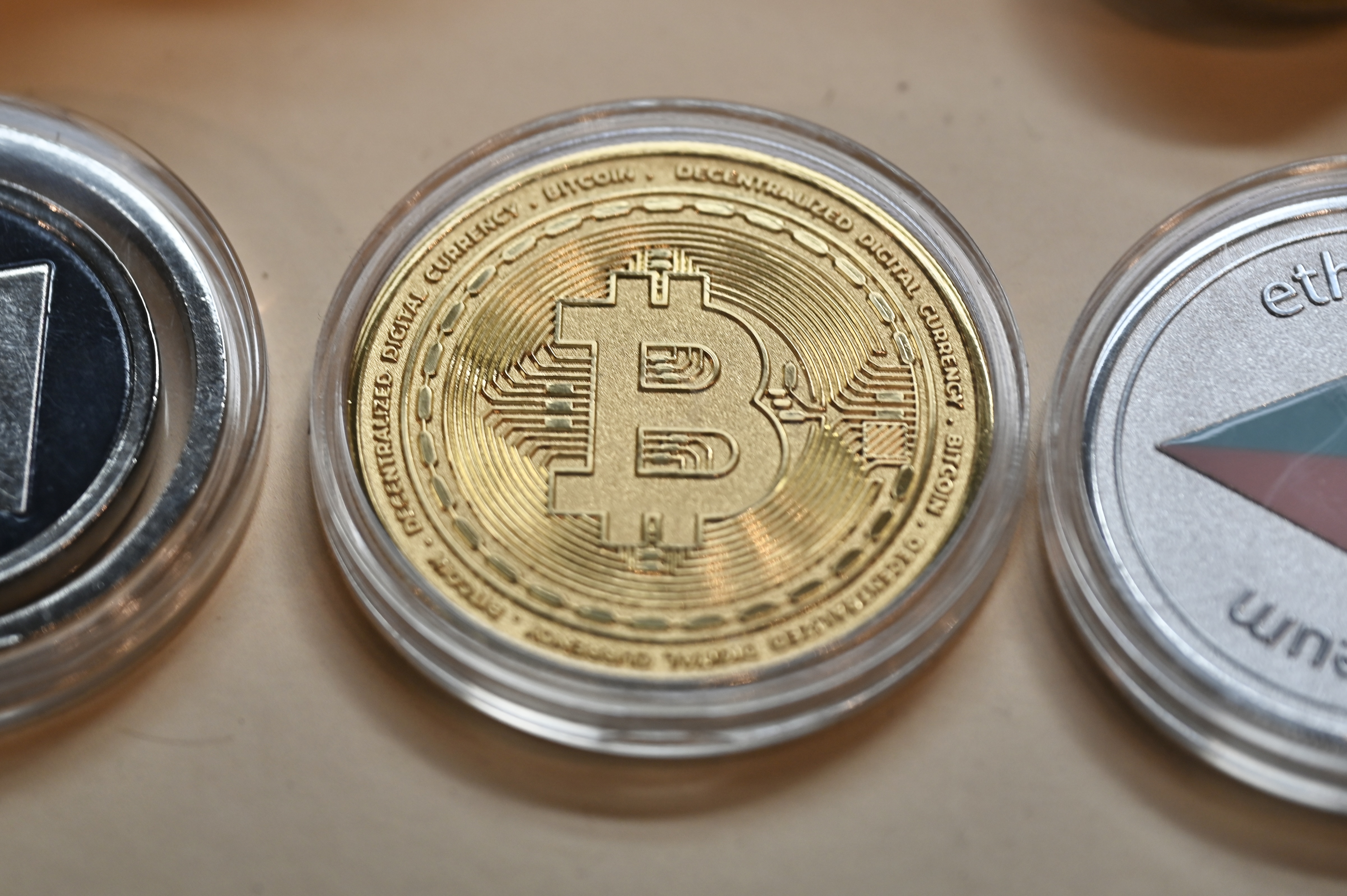 A general view of a Bitcoin as we look at the CFTC approving regulated crypto perpetual futures.