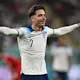 England's forward #07 Jack Grealish celebrates scoring his team's sixth goal during the Qatar 2022 World Cup Group B football match between England and Iran at the Khalifa International Stadium in Doha on Nov. 21.