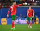 Portugal's Cristiano Ronaldo gestures as we offer our best Turkey vs. Portugal prediction and expert picks for Euro 2024.