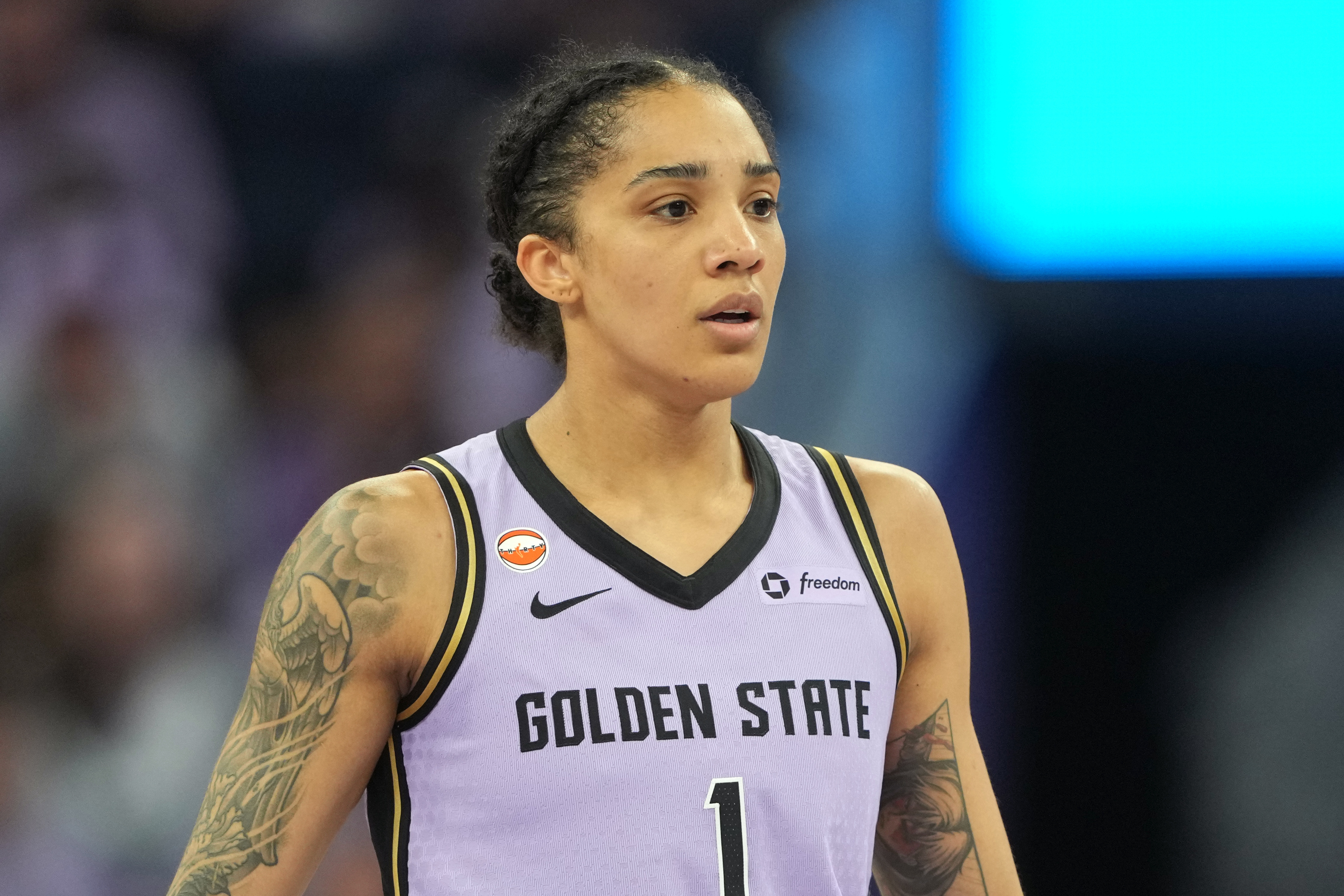  Golden State Valkyries forward Gabby Williams - who's featured in my Fever vs. Valkyries prediction - during the fourth quarter. 