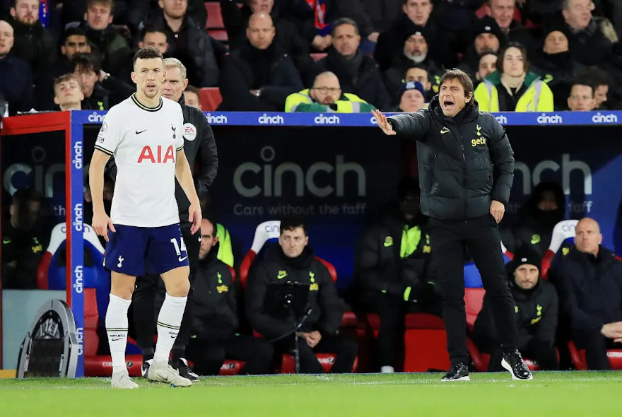 Tottenham Hotspur manager Antonio Conte during the English championship Premier League football match between Crystal Palace and Tottenham Hotspur at Selhurst Park in London, England. Photo by Simon Roe / ProSportsImages / DPPI via AFP.