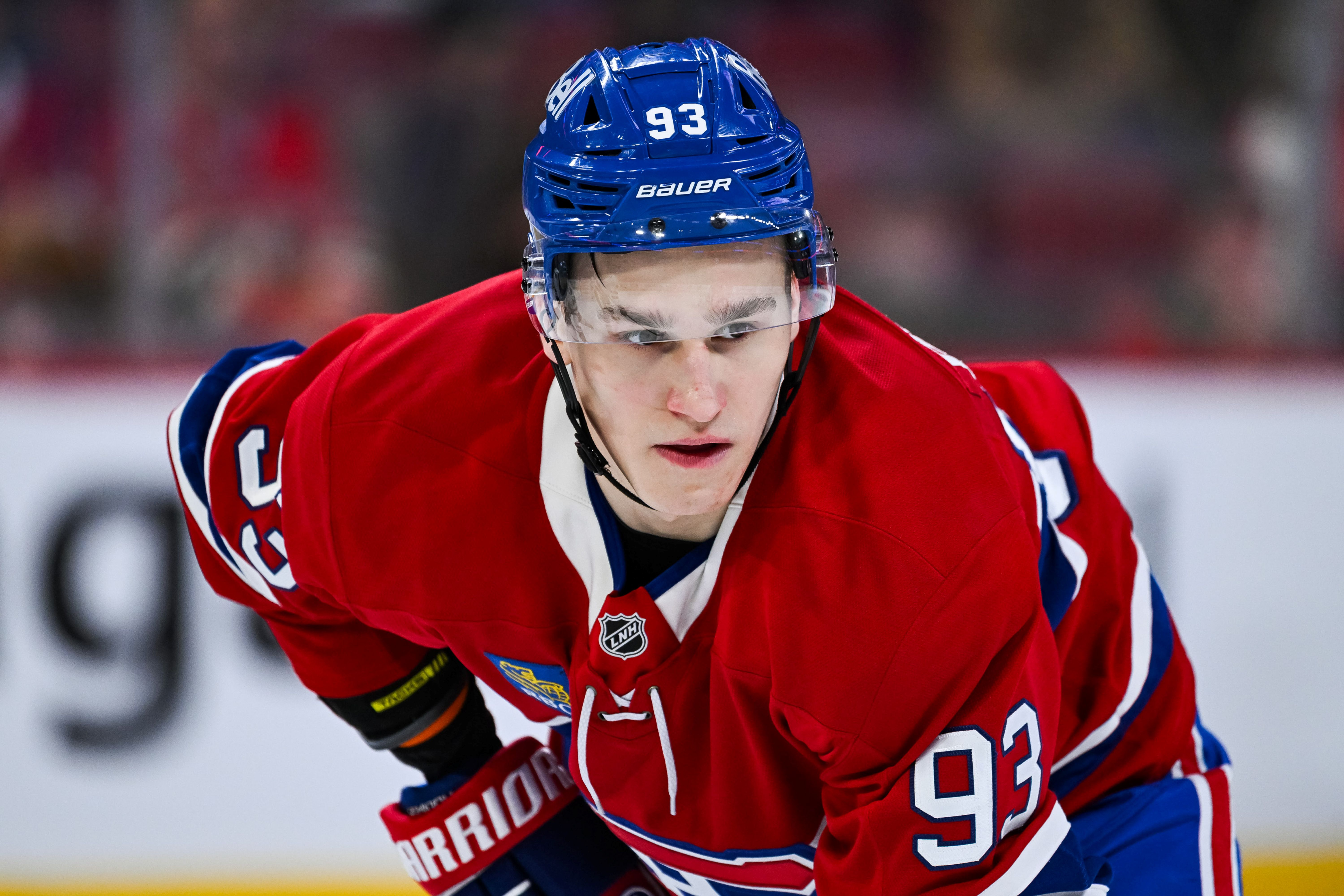 Montreal Canadiens right wing Ivan Demidov waits for a face-off, and he's key as we look at our Lightning vs. Canadiens prediction.
