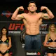 Rafael dos Anjos of Brazil stands on a weighing scale during the UFC Fight Night official weigh-in in Singapore as we look at the UFC Fight Night BetRivers promo.