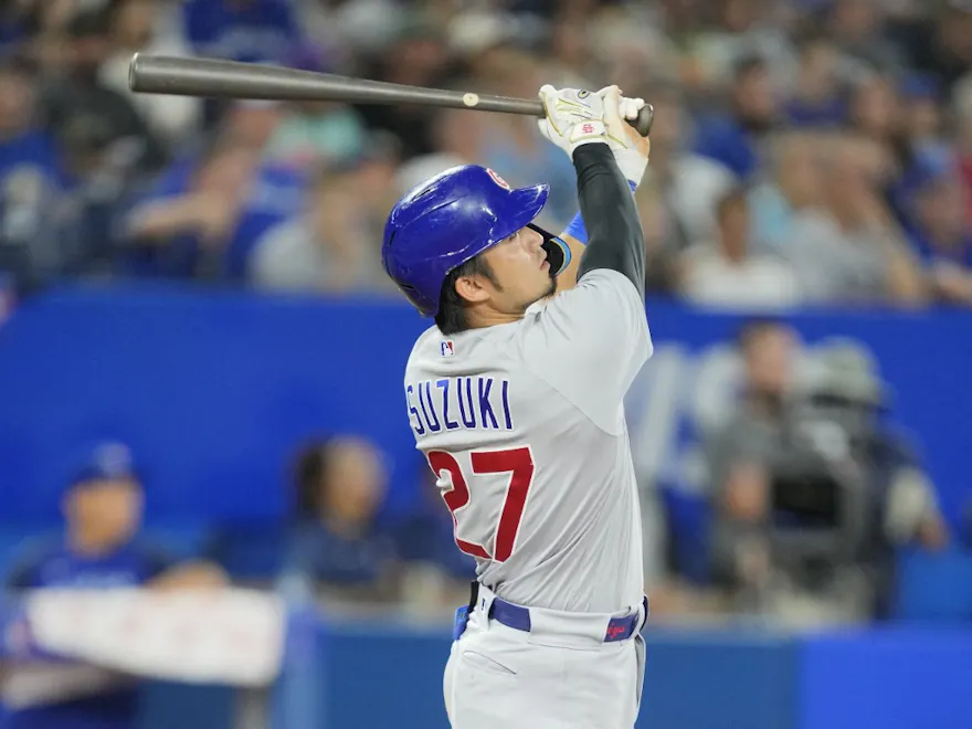 Seiya Suzuki of the Chicago Cubs is one of our top MLB home run prop picks for Tuesday.