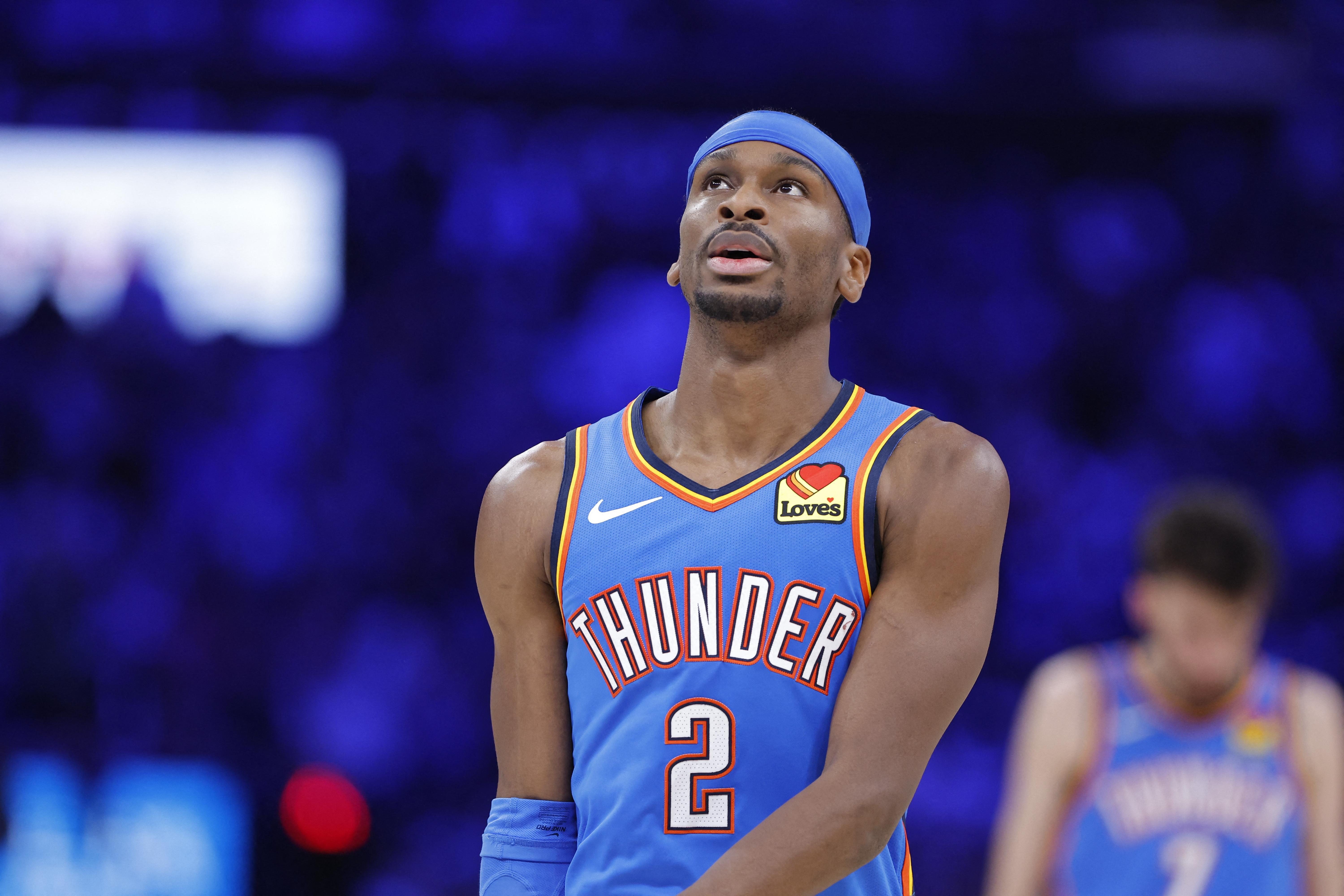 Oklahoma City Thunder guard Shai Gilgeous-Alexander walks down the court as we break down the NBA MVP odds 2026.