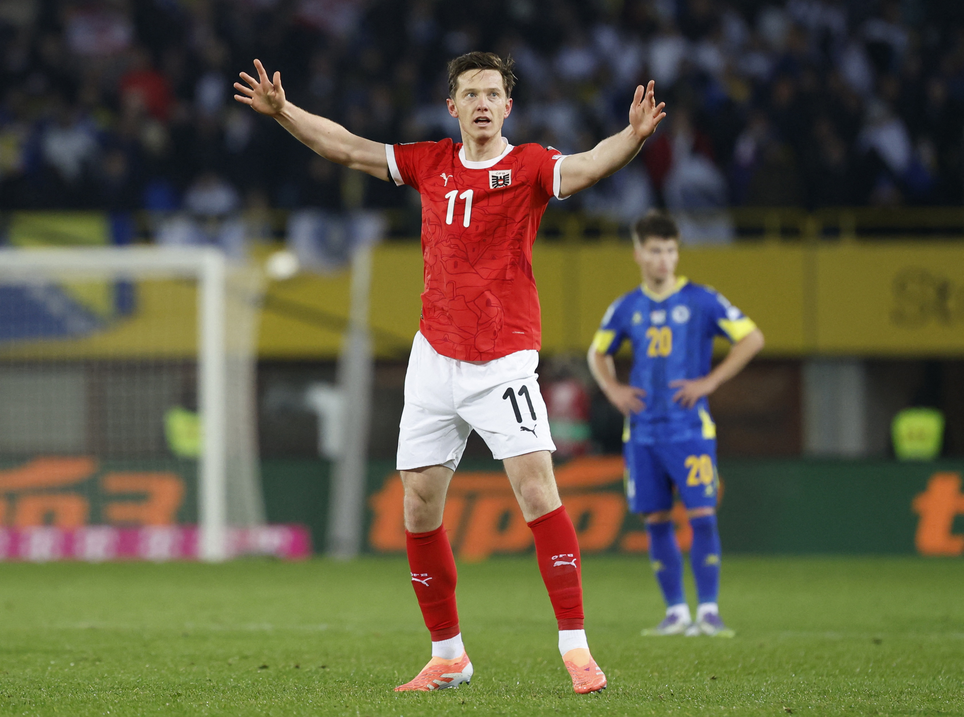 Michael Gregoritsch in action as we offer our Austria vs. Jordan prediction for Tuesday's World Cup match.