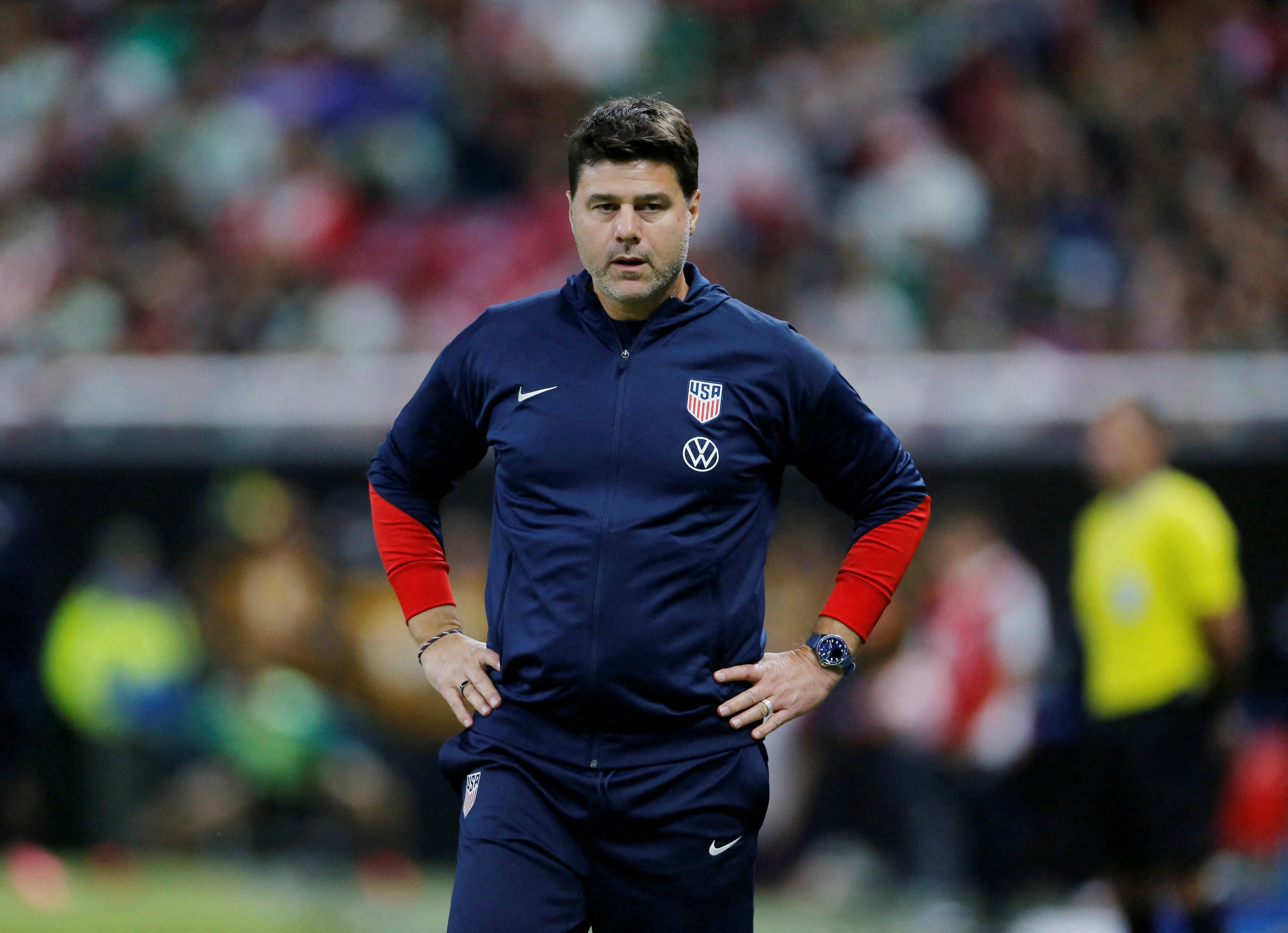 Mauricio Pochettino in action as we offer our World Cup predictions for today's two matches. 