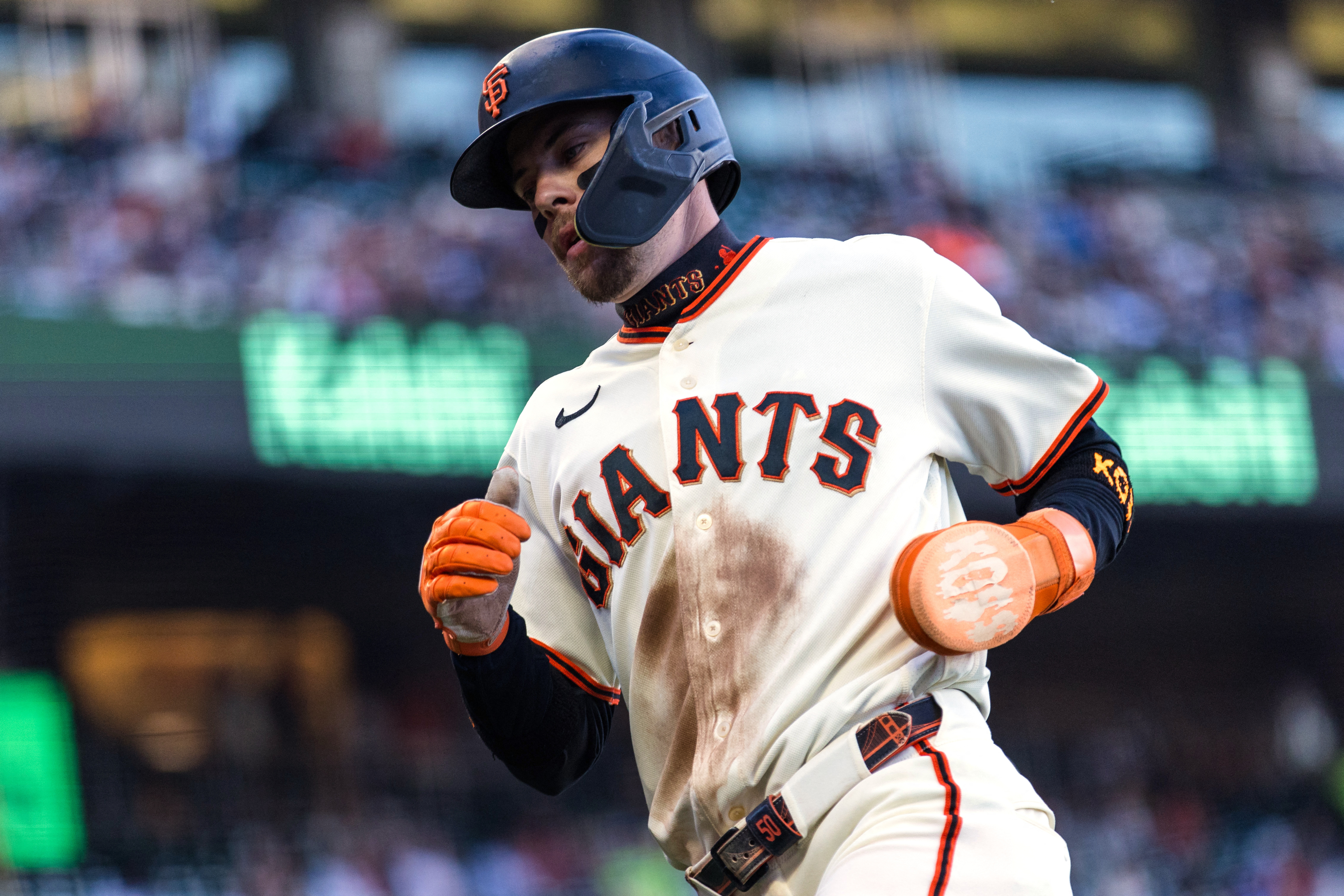 San Francisco Giants shortstop Christian Koss scores as we make our best MLB home run predictions today.