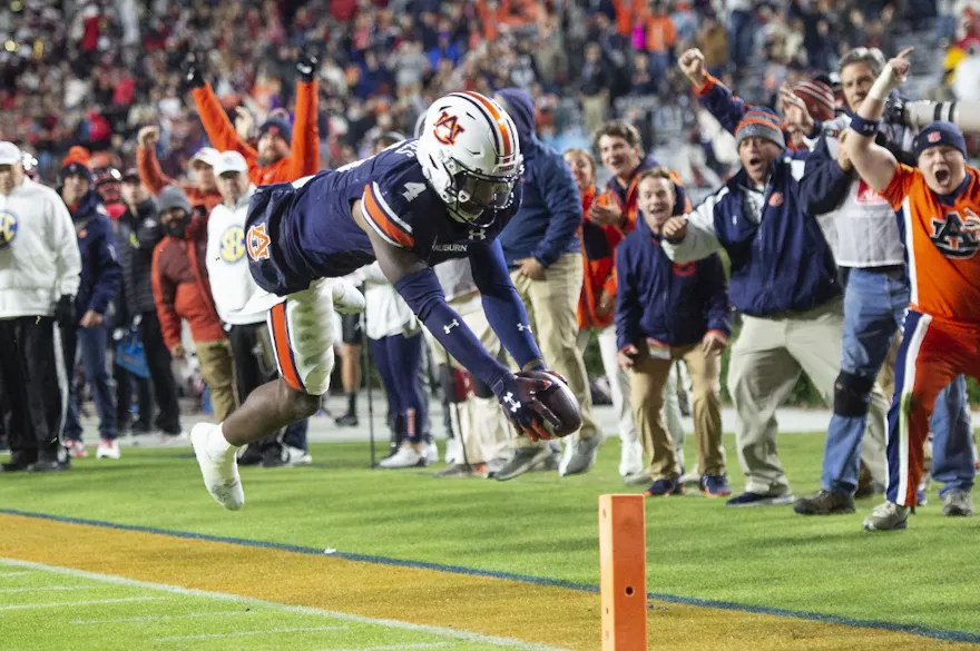 Cornerback D.J. James #4 of the Auburn Tigers features in our UMass vs. Auburn predictions