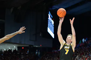 Virginia Commonwealth Rams guard Sean Bairstow shoots the ball as we look at the Virginia Commonwealth University commitment to responsible gaming.