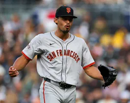 Jordan Hicks of the San Francisco Giants celebrates after the final out of the fifth inning against the San Diego Padres, and we offer our top MLB player props and expert picks based on the best MLB odds.